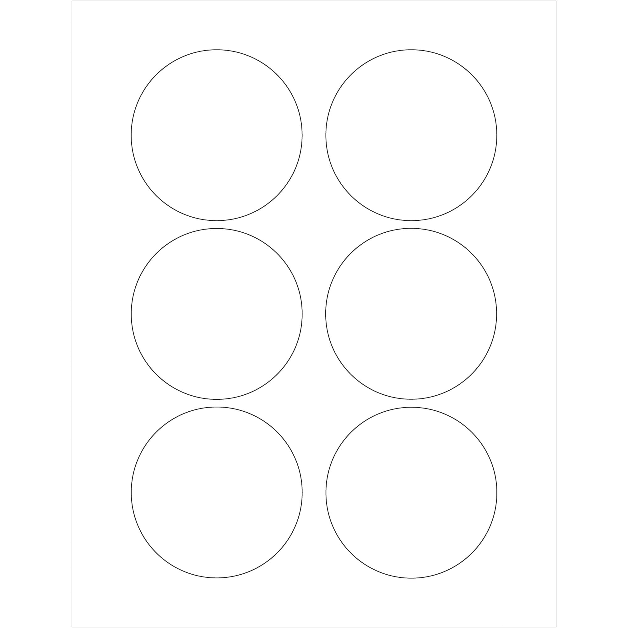 3" Glossy White Circle Laser Labels (LL304) Case Of 600