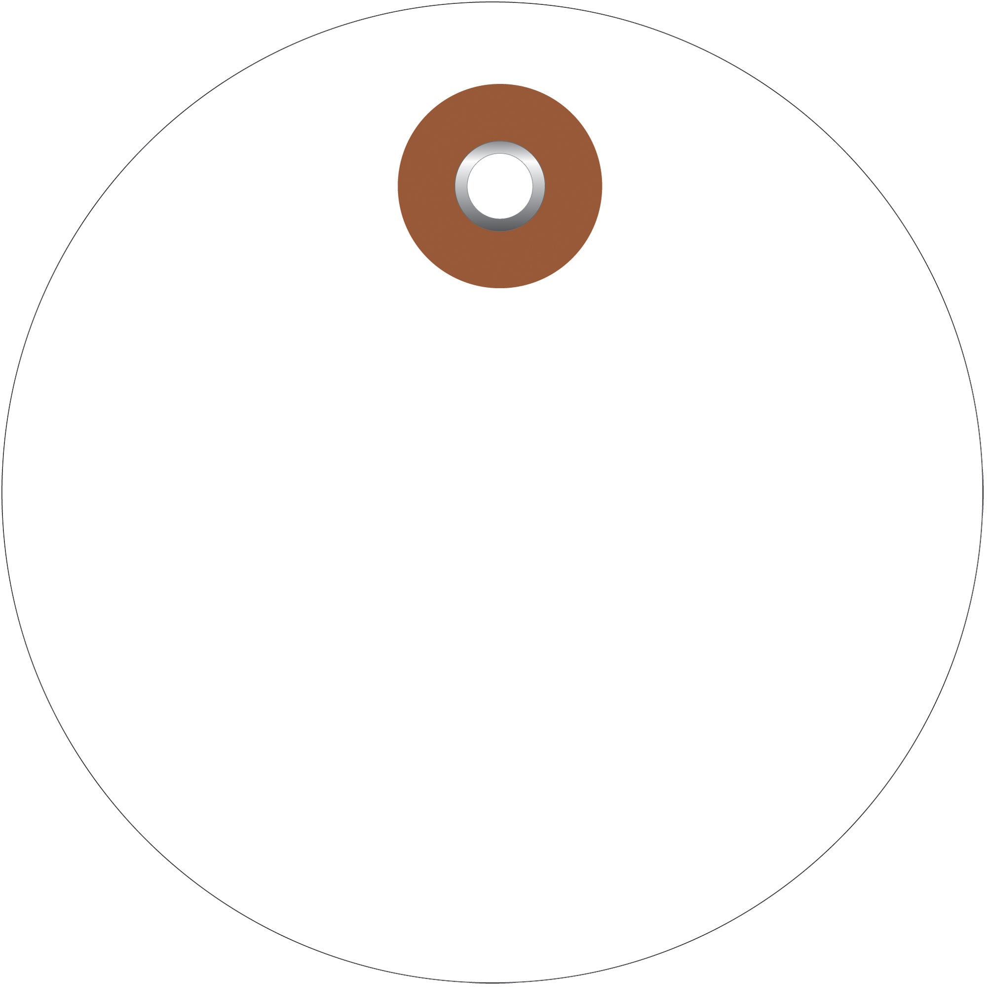 3" White Plastic Circle Tags (G26071) Case Of 100