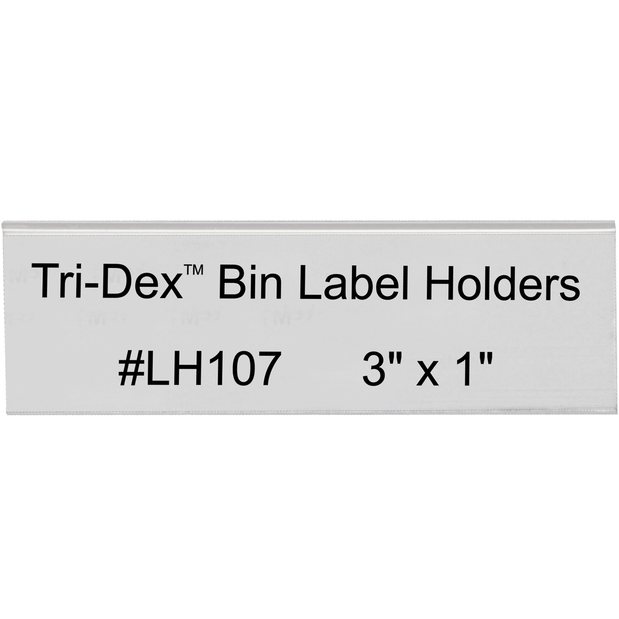 3 x 1" Tri-Dex Bin Label Holders (LH107) Case Of 25