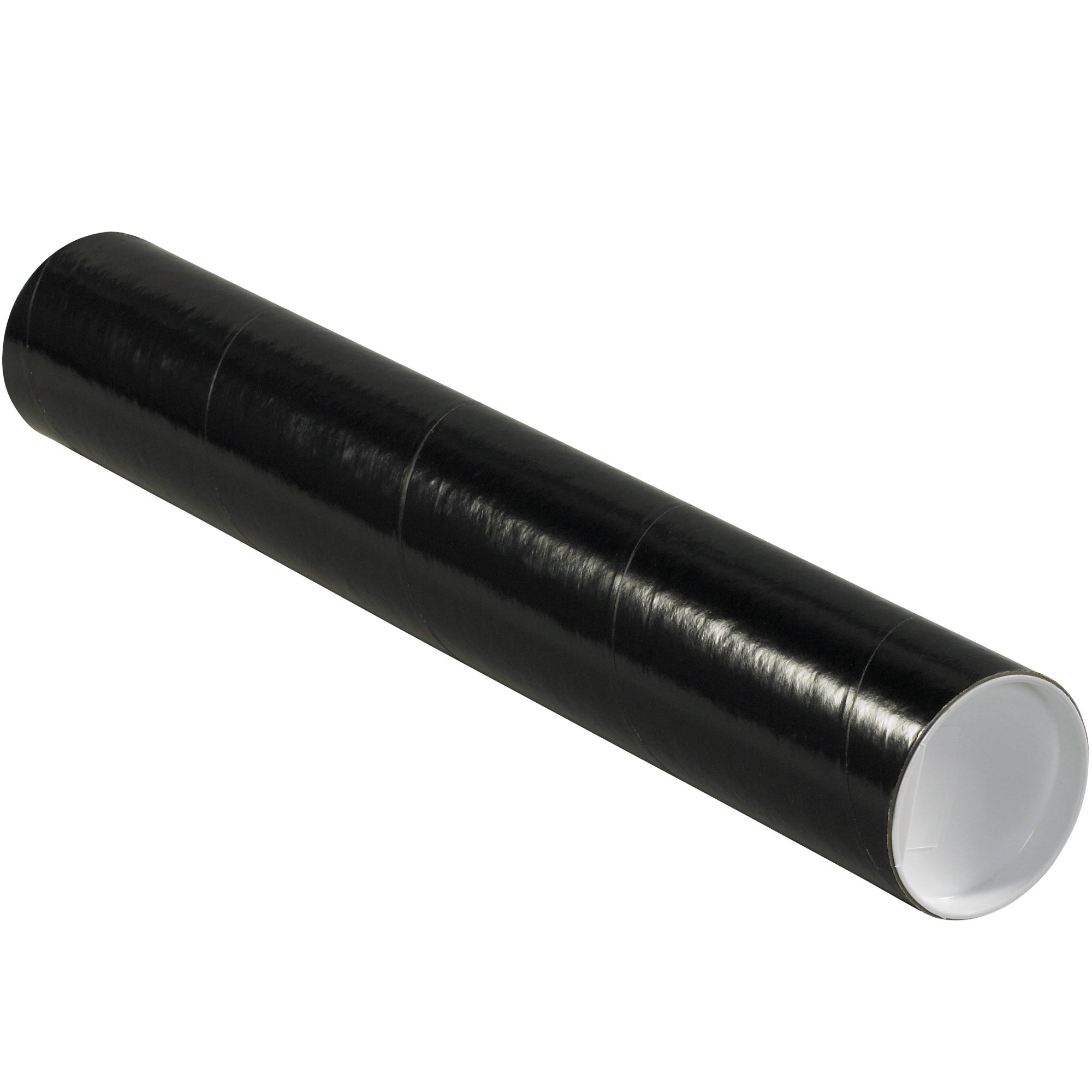 3 x 18" Black Tubes with Caps (P3018BL) Case Of 24