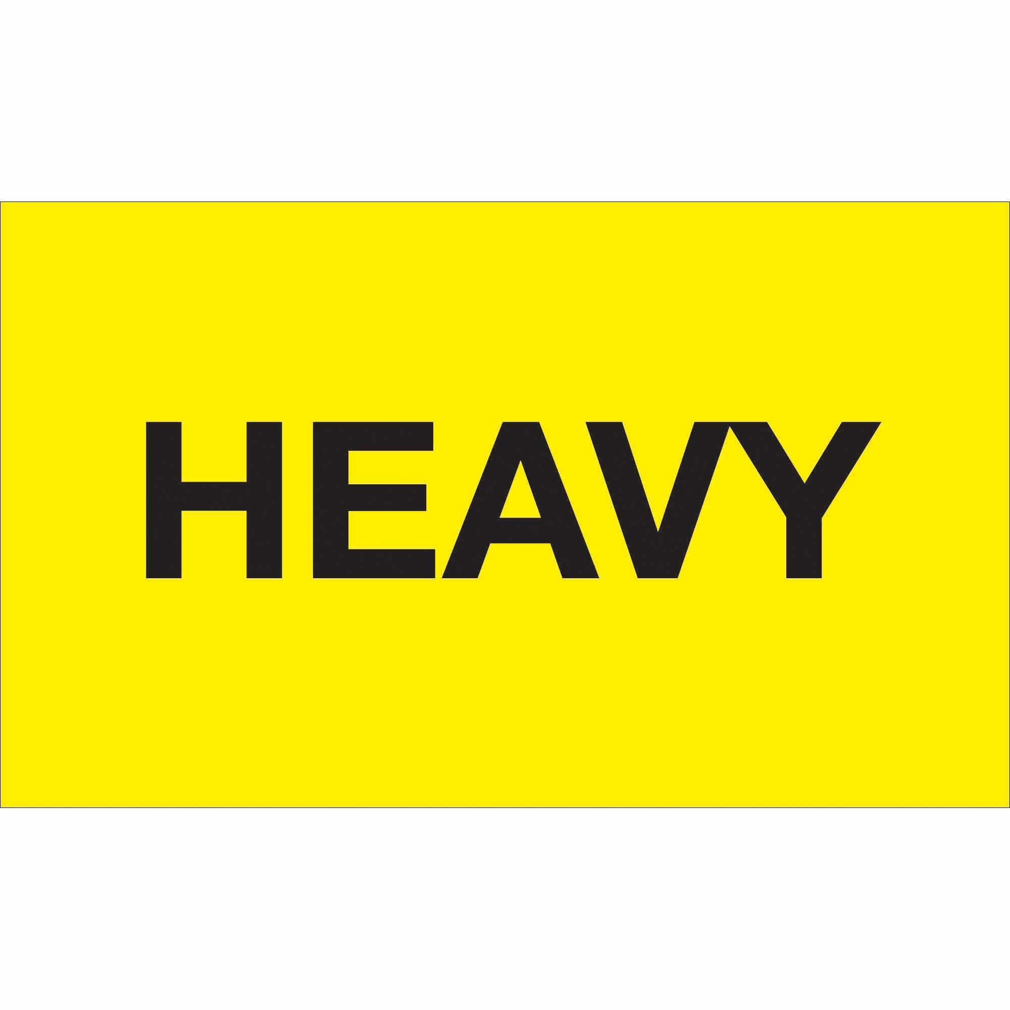 3 x 5" - " Heavy" (Fluorescent Yellow) Labels (DL3391) Roll Of 500