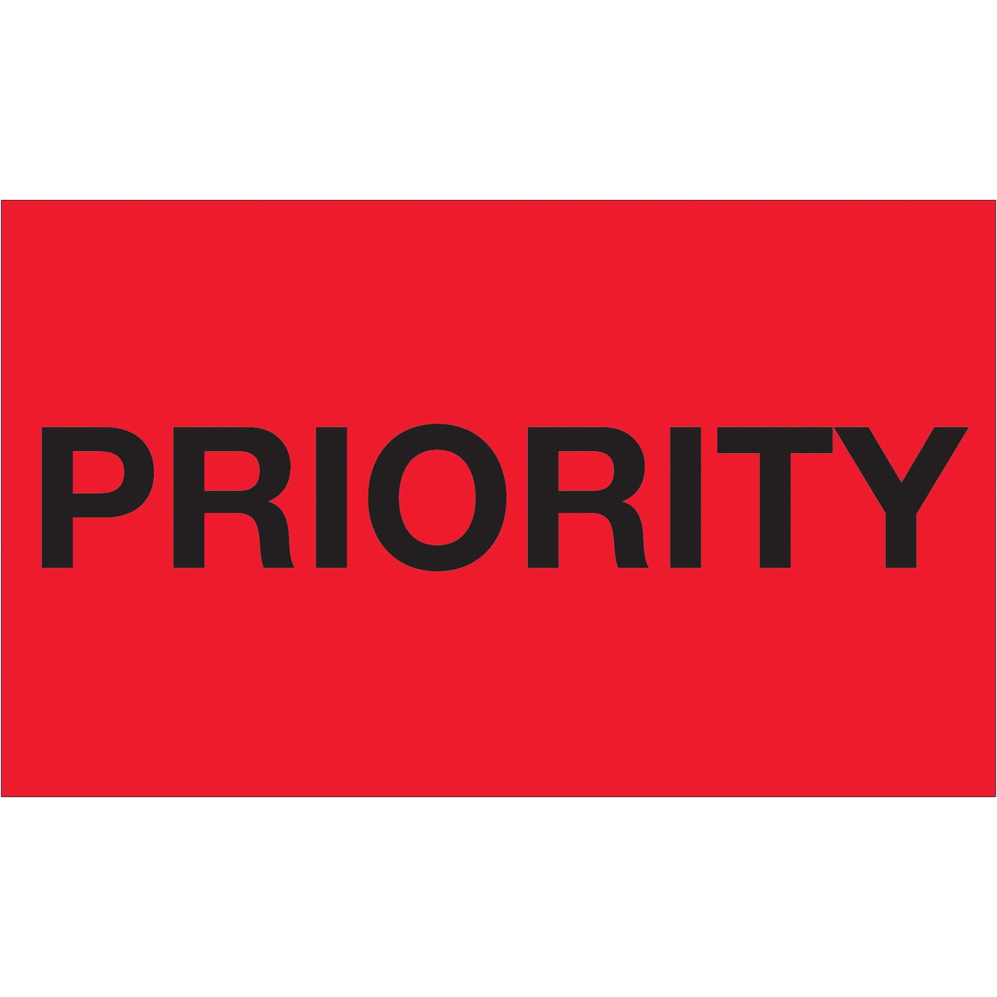 3 x 5" - "Priority" (Fluorescent Red) Labels (DL1121) Roll Of 500