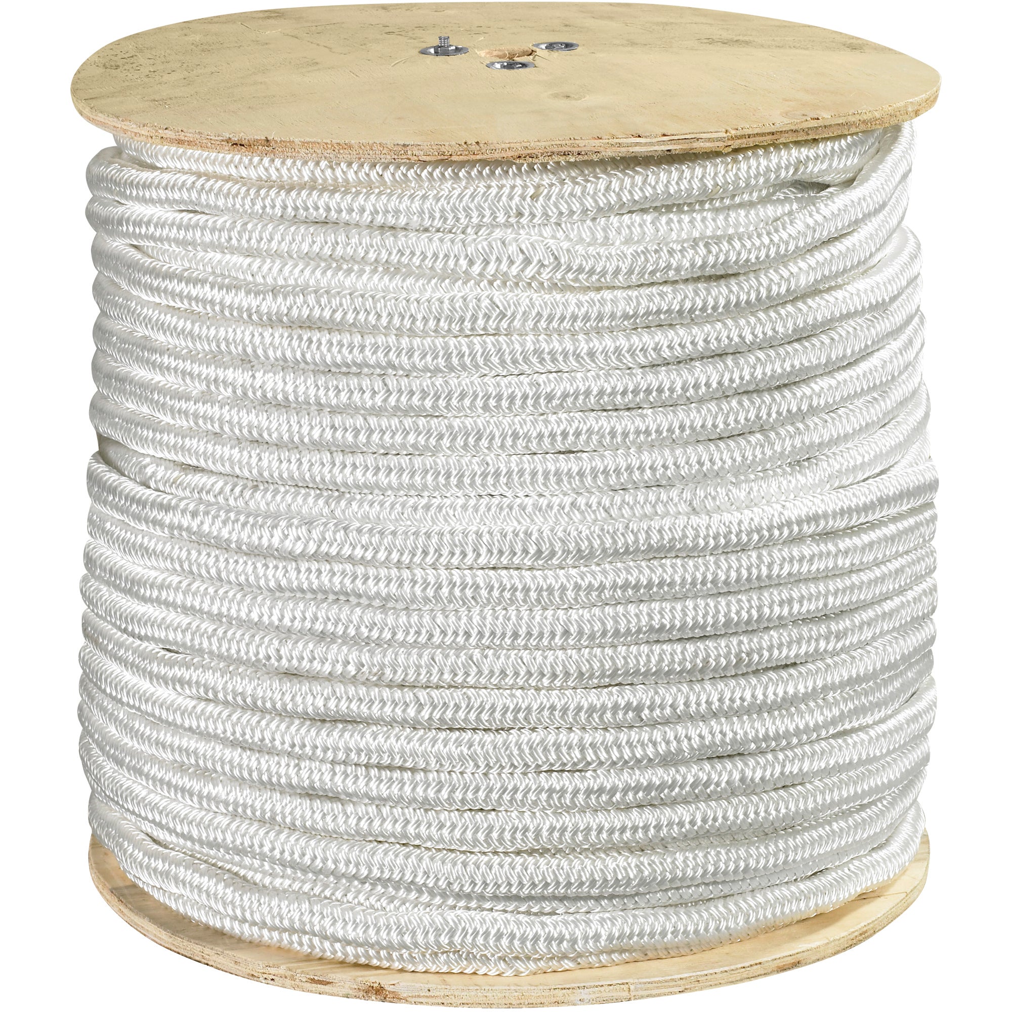 3/4", 14,500 lb, White Double Braided Nylon Rope (TWR128) Each