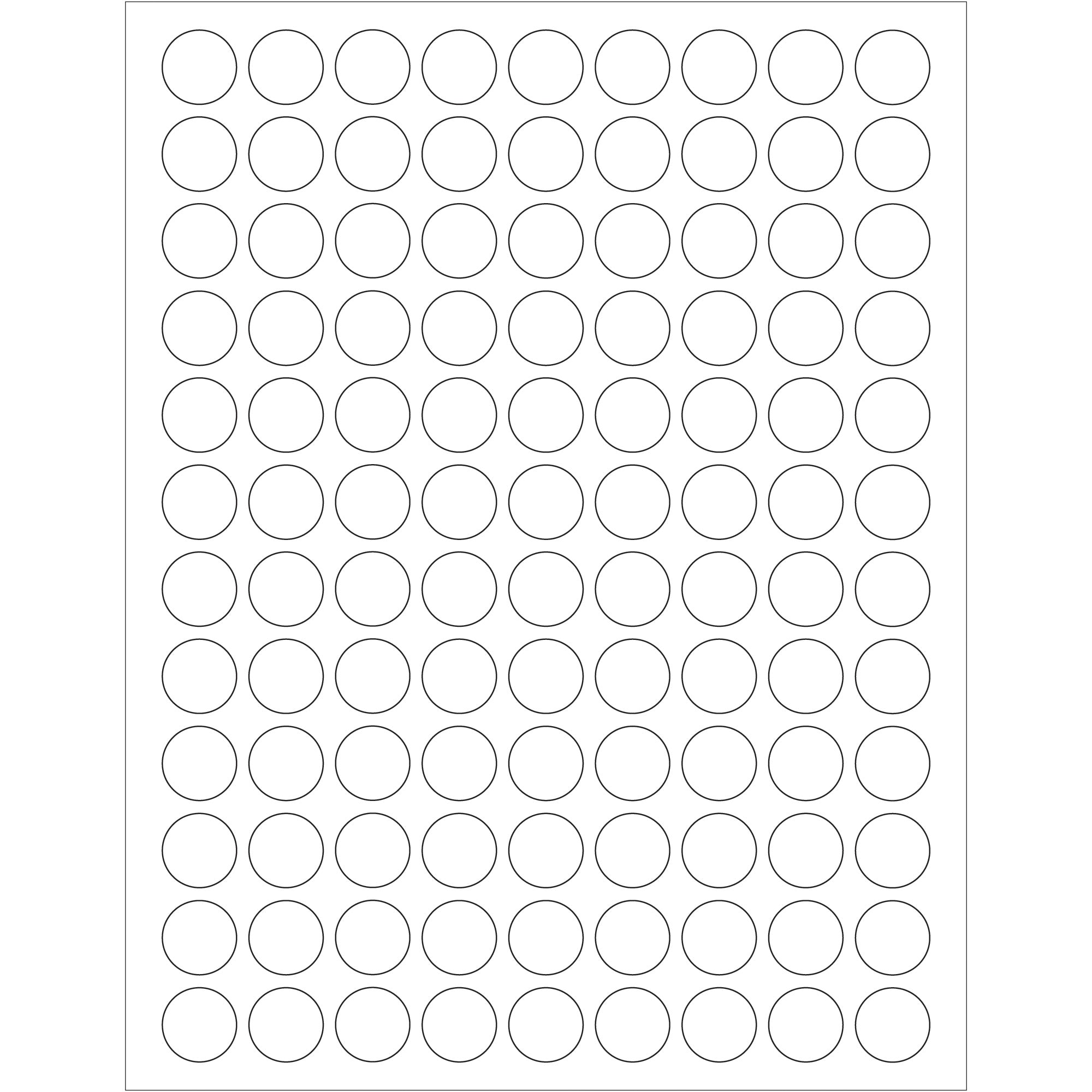 3/4" White Removable Circle Laser Labels (LL294) Case Of 1000