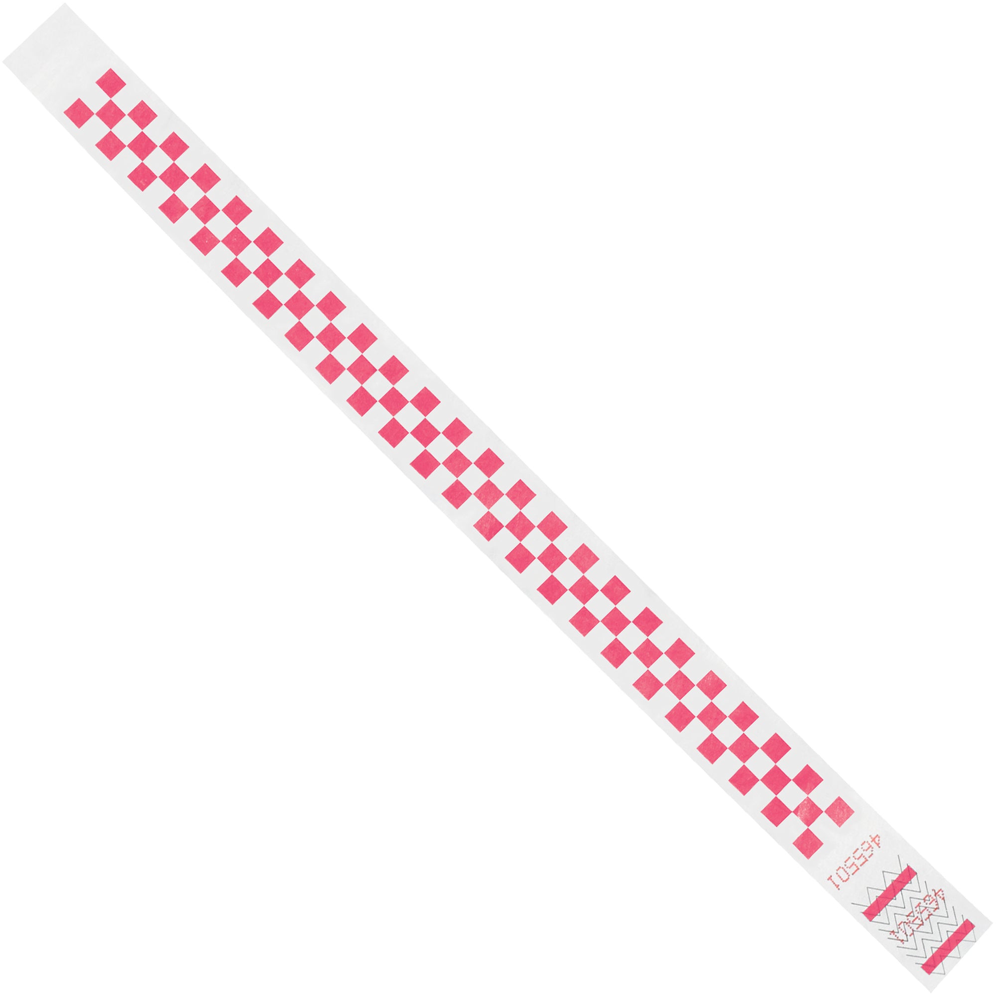 3/4 x 10" Pink Checkerboard Tyvek Wristbands (WR103PK) Case Of 500