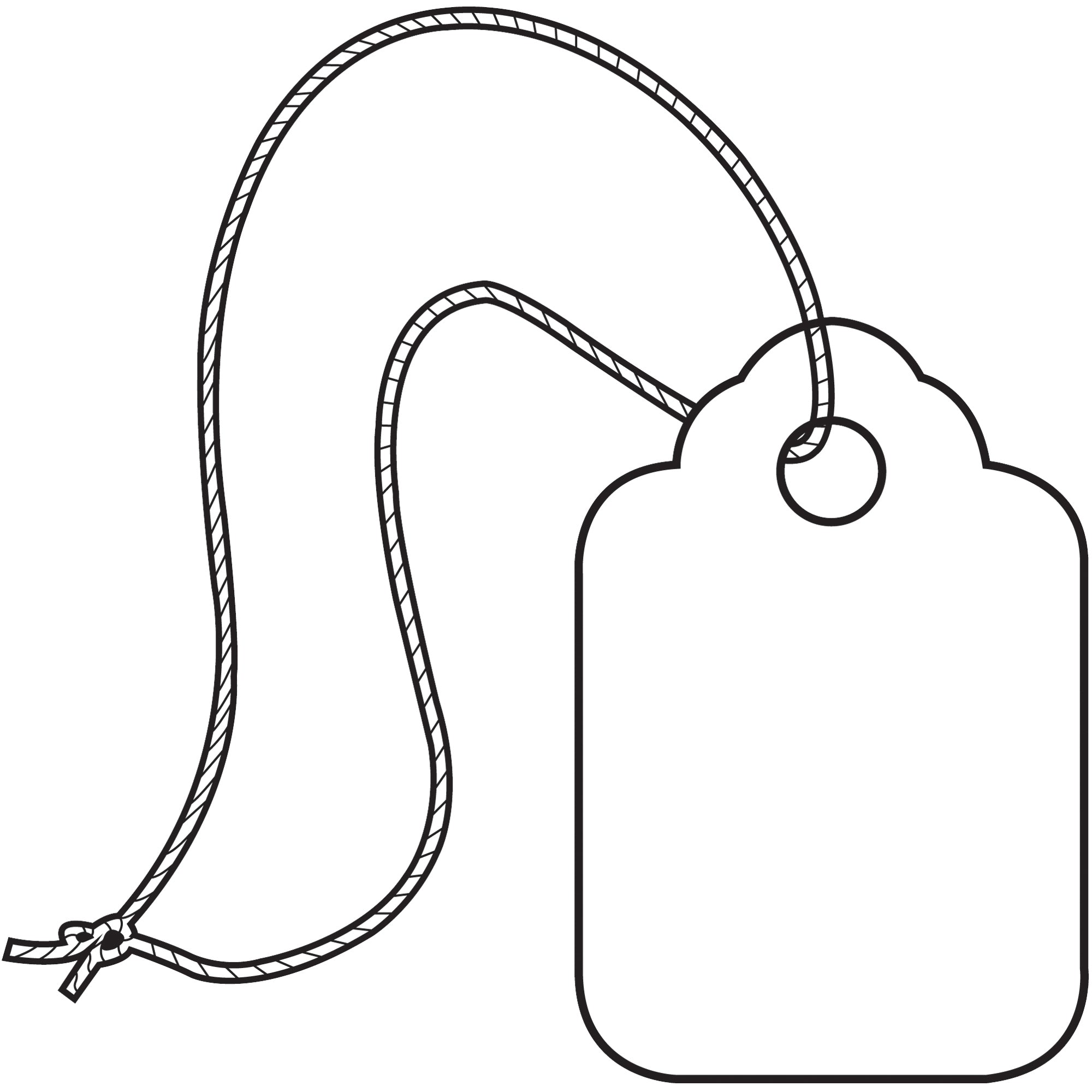 3/8 x 13/16"  White Merchandise Tags - Pre-Strung White String (G26001) Case Of 1000