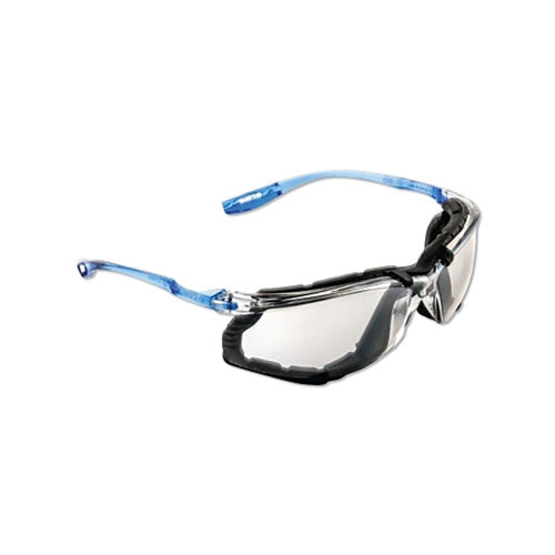 3M CCS Protective Eyewear, I/O Mirror Polycarbonate Lens, Anti-Fog, Clear Plastic Frame, Light Blue Temple (247-11874-00000-20) 20 EA / CA