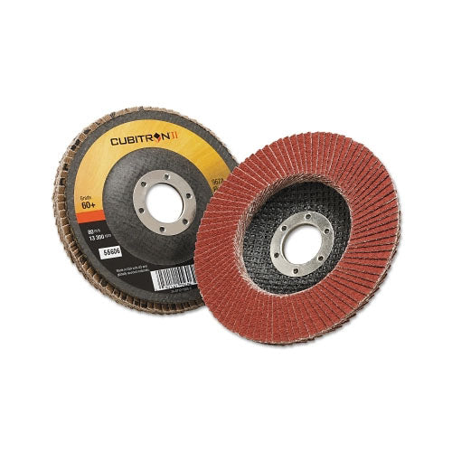 3M Cubitron II Flap Disc 967A, 4-1/2 in dia, 60 Grit, 7/8 in Arbor, 13,300 RPM, Type 27 (405-051141-55606) 10 DC / CA