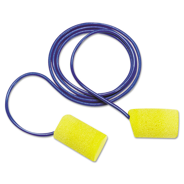 3M E-A-R Classic Foam Earplugs, Metal Detectable, Corded, Poly Bag, 200 Pairs (MMM3114101) 200 Pairs