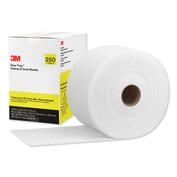 3M Easy Trap Duster, 8" x 125 ft, White, 250 Sheet Roll (MMM55654W) 1 Roll