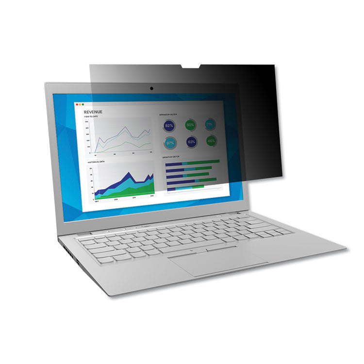 3M Frameless Blackout Privacy Filter for 15.6" Widescreen Laptop, 16:9 Aspect Ratio (MMMPF156W9B) Each