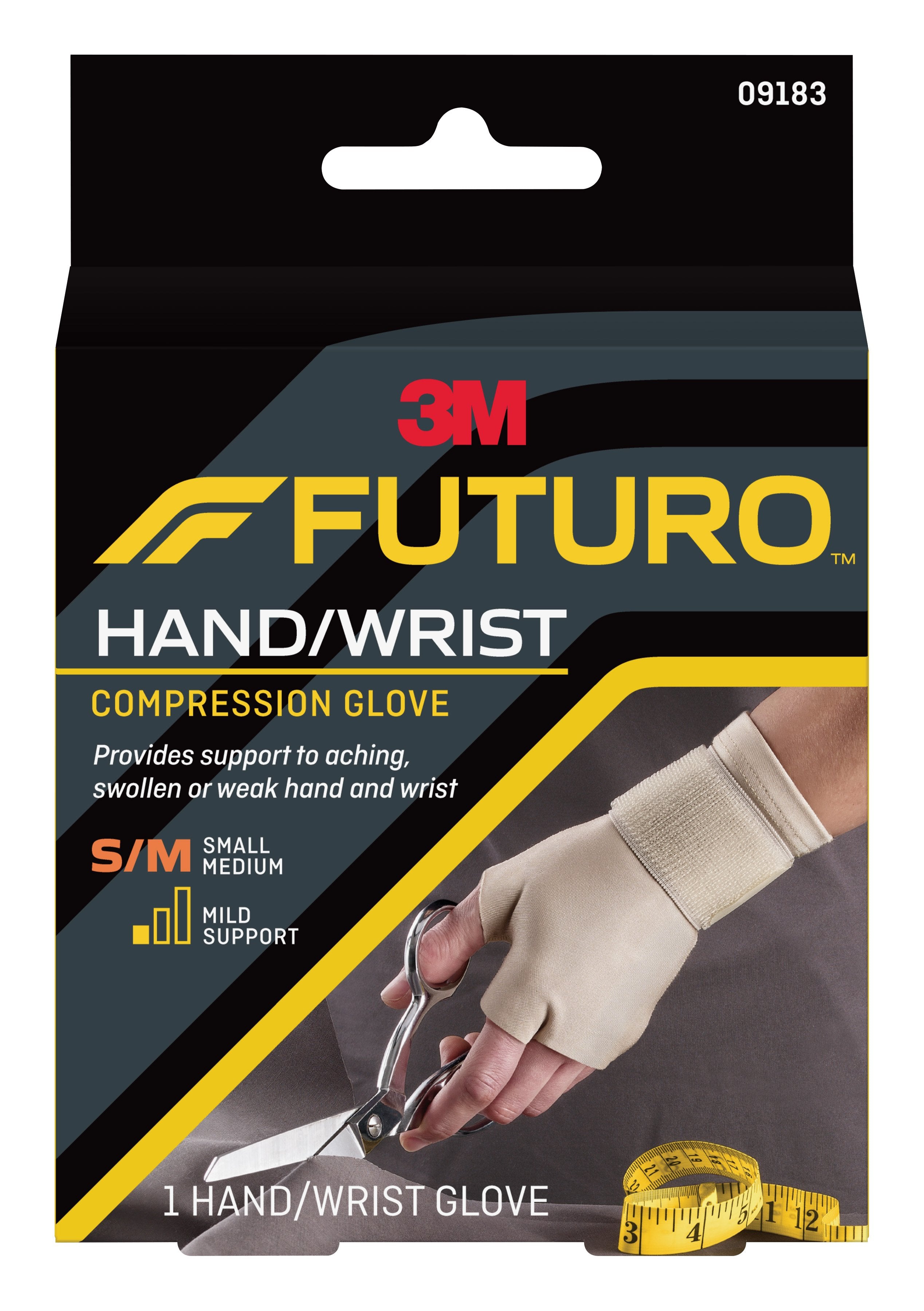 3M Futuro Support Glove Fingerless Small / Medium Over-the-Wrist Length Ambidextrous (971886_EA) 1/EA