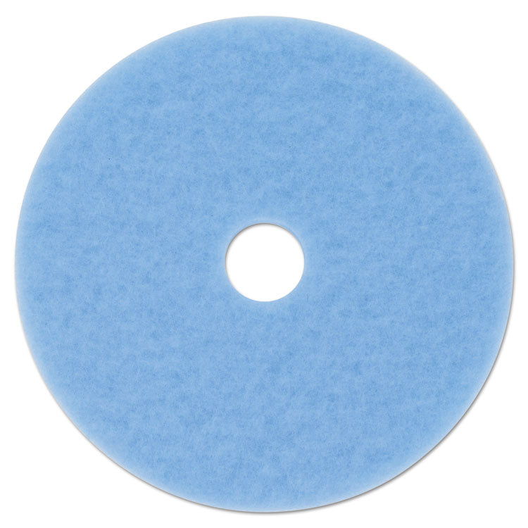 3M Hi-Performance Burnish Pad 3050, 27" Diameter, Sky Blue, 5/Carton (MMM59824) Case of 5