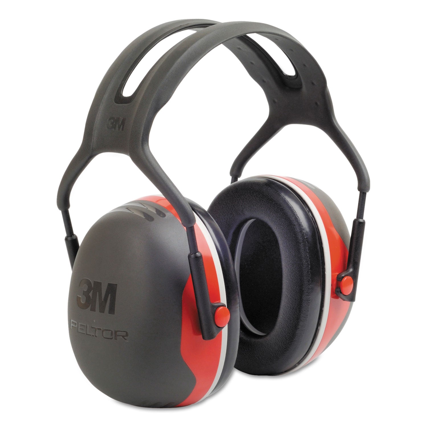 3M PELTOR X3A Over-the-Head Earmuffs, 28 dB NRR, Black/Red, 10/Ctn (142-X3A) Case of 100