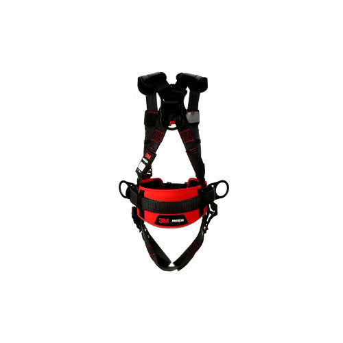 3M Protecta Construction Style Positioning Harness, Standard, D-Rings, Leg Buckles, Medium/Large, Pass-Through Chest Connection (098-1161309) Each
