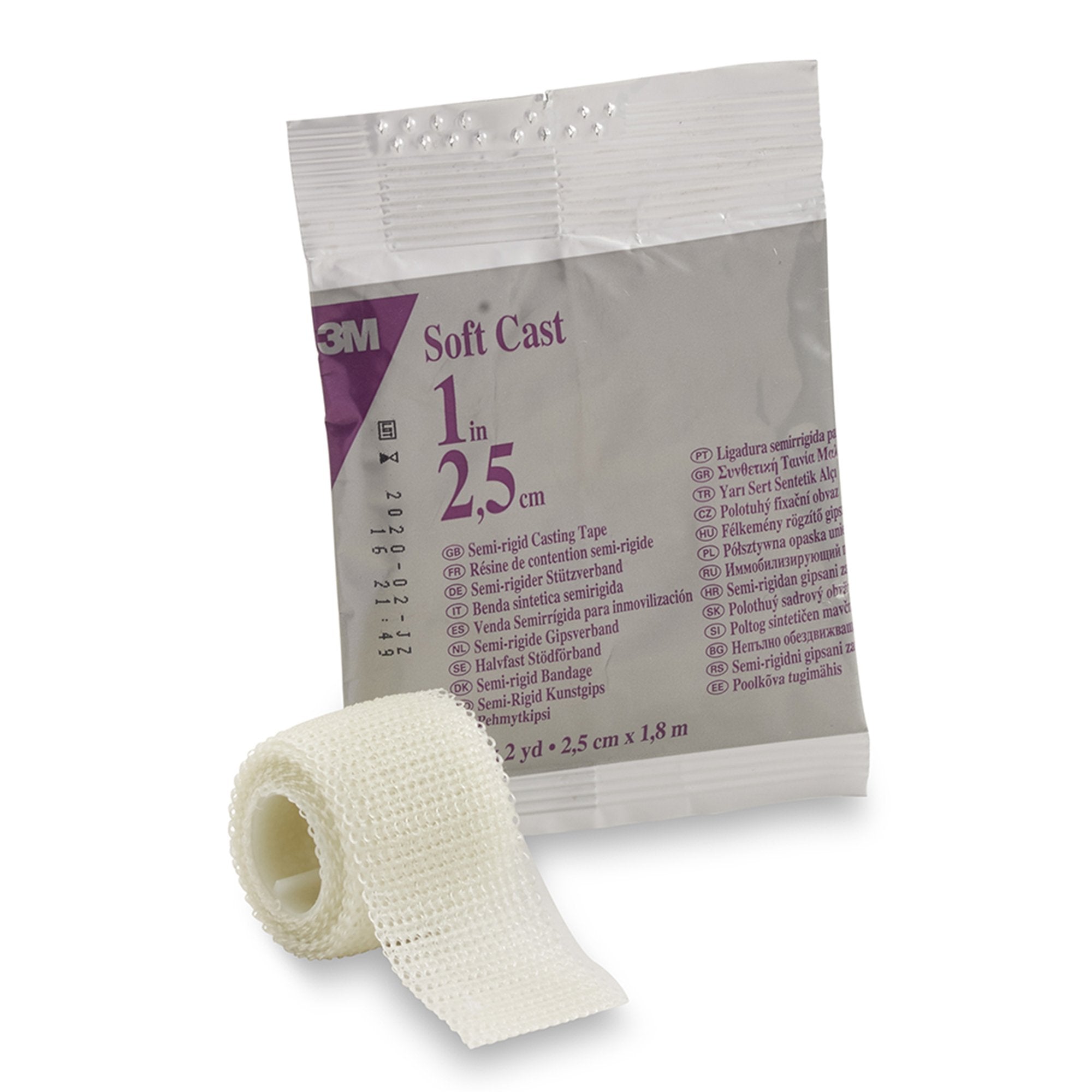 3M Scotchcast Soft Cast Cast Tape 1 X 72 Inch Fiberglass White (228819_BX) 10/BX
