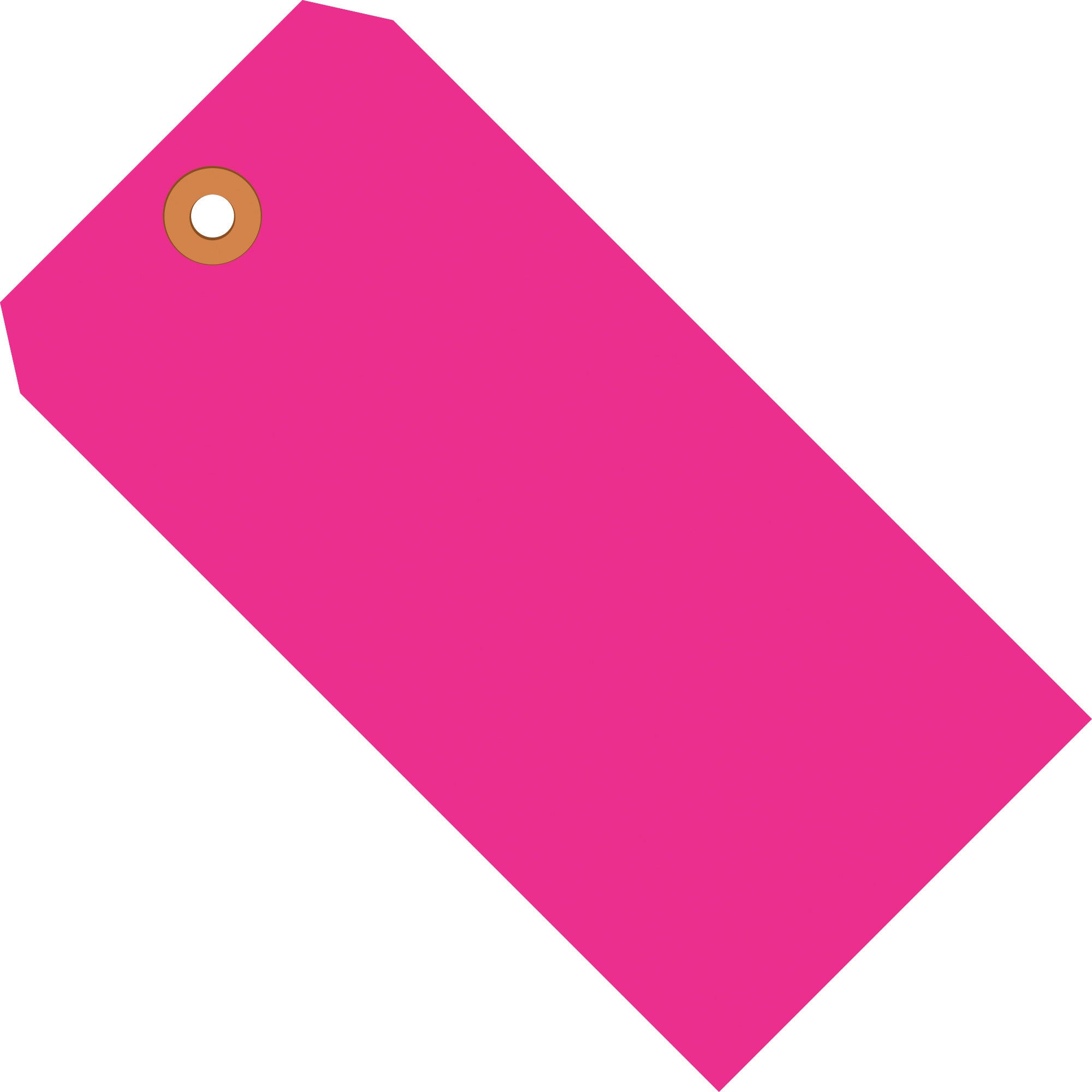 4 1/4 x 2 1/8" Fluorescent Pink 13 Pt. Shipping Tags (G12041E) Case Of 1000