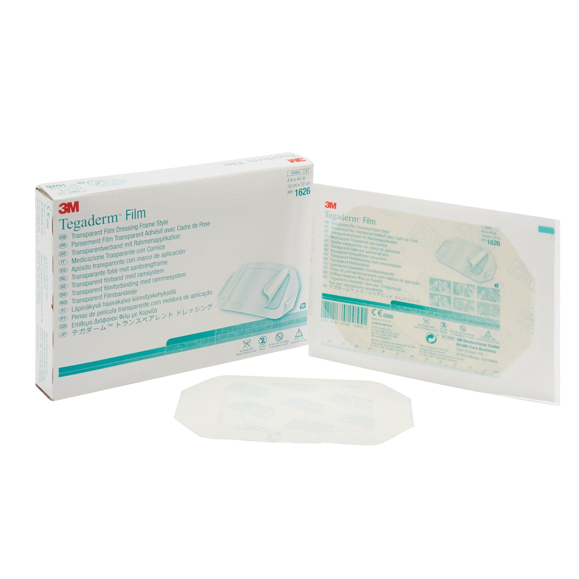 3M Tegaderm Transparent Film Dressing 4 X 4-3/4 Inch Frame Style Delivery Rectangle Sterile (277404_CS) 200/CS
