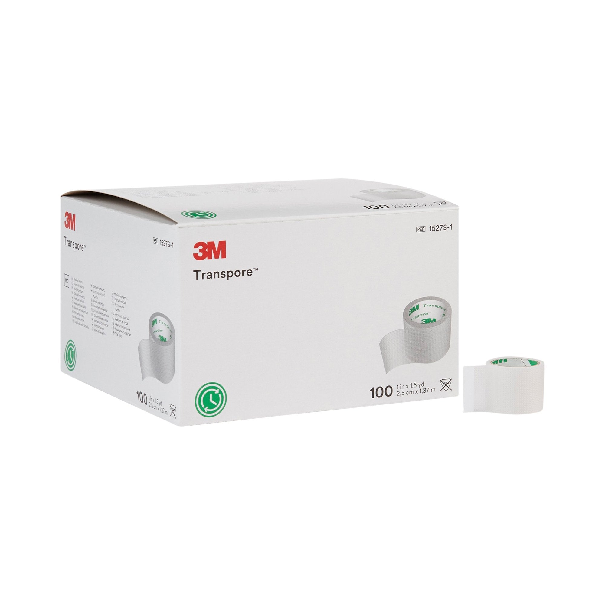 3M Transpore Medical Tape Transparent 1 Inch X 1-1/2 Yard Plastic NonSterile (6188_CS) 500/CS