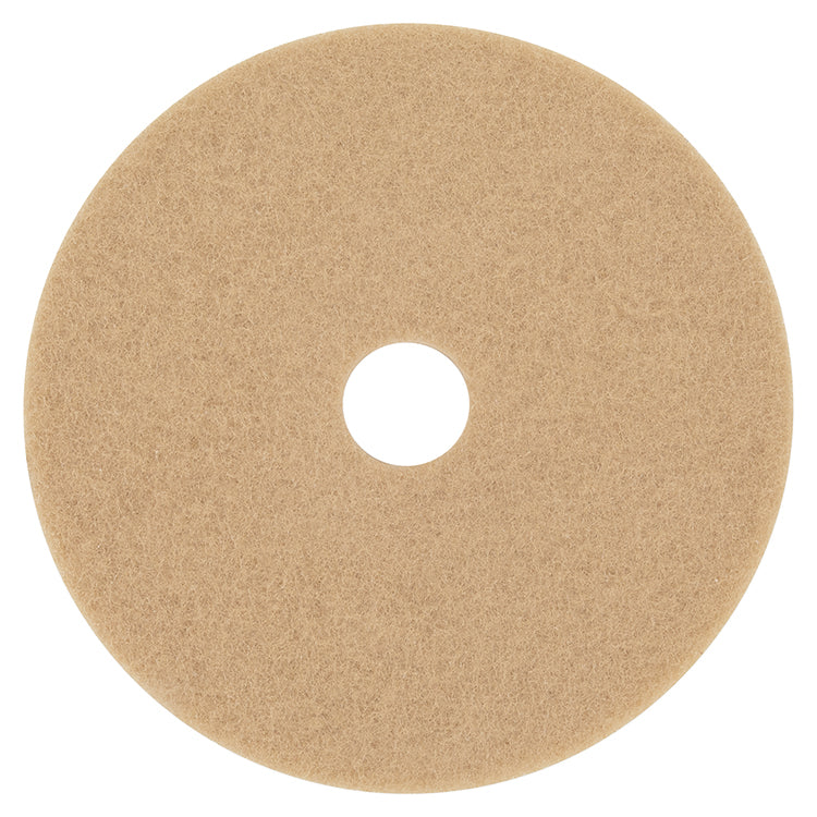 3M Ultra High-Speed Floor Burnishing Pads 3400, 20" Diameter, Tan, 5/Carton (MMM05606) Case of 5