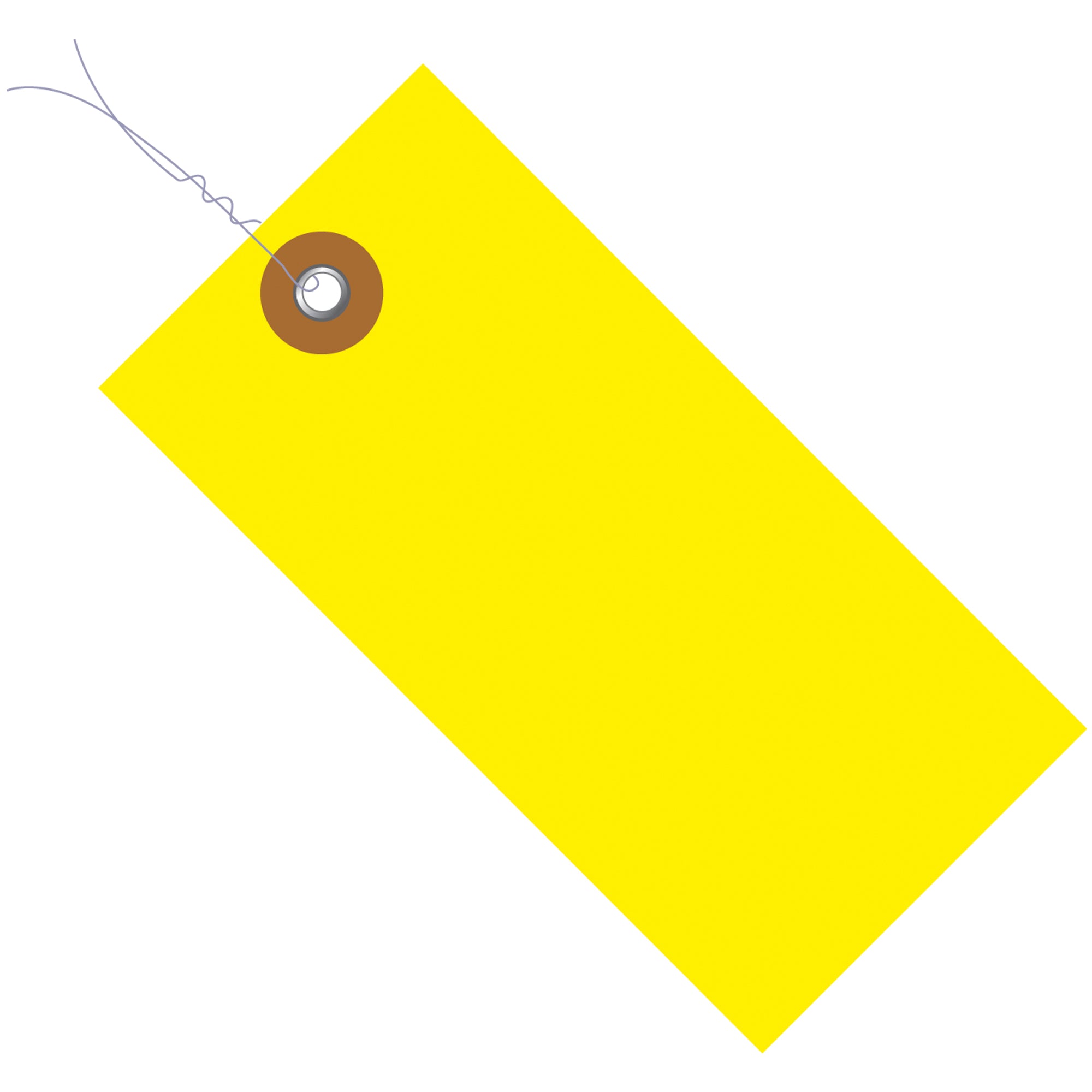 4 1/4 x 2 1/8" Yellow Tyvek Pre-Wired Shipping Tag (G14043B) Case Of 100