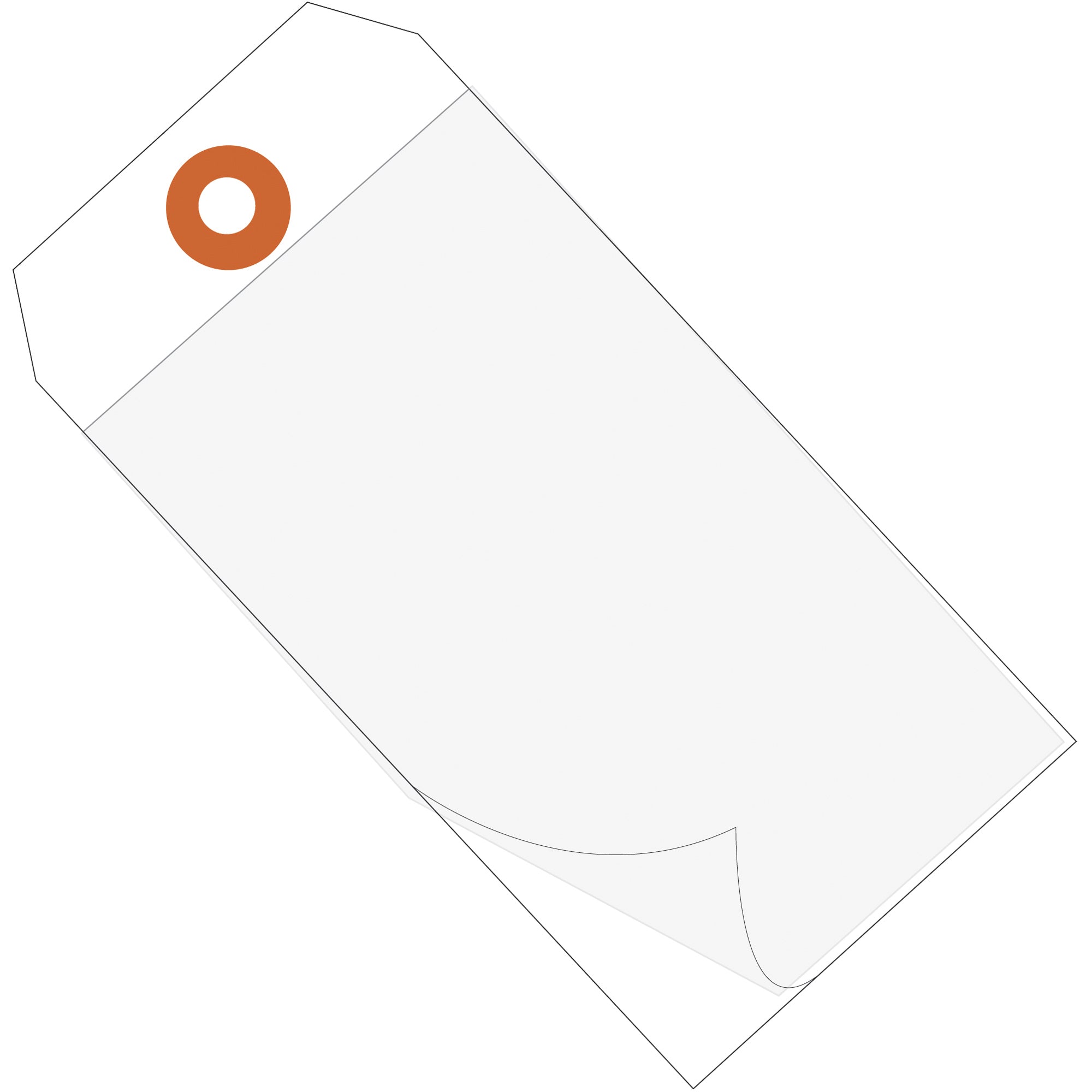 4 3/4 x 2 3/8" White Self-Laminating Tags (G26027) Case Of 100