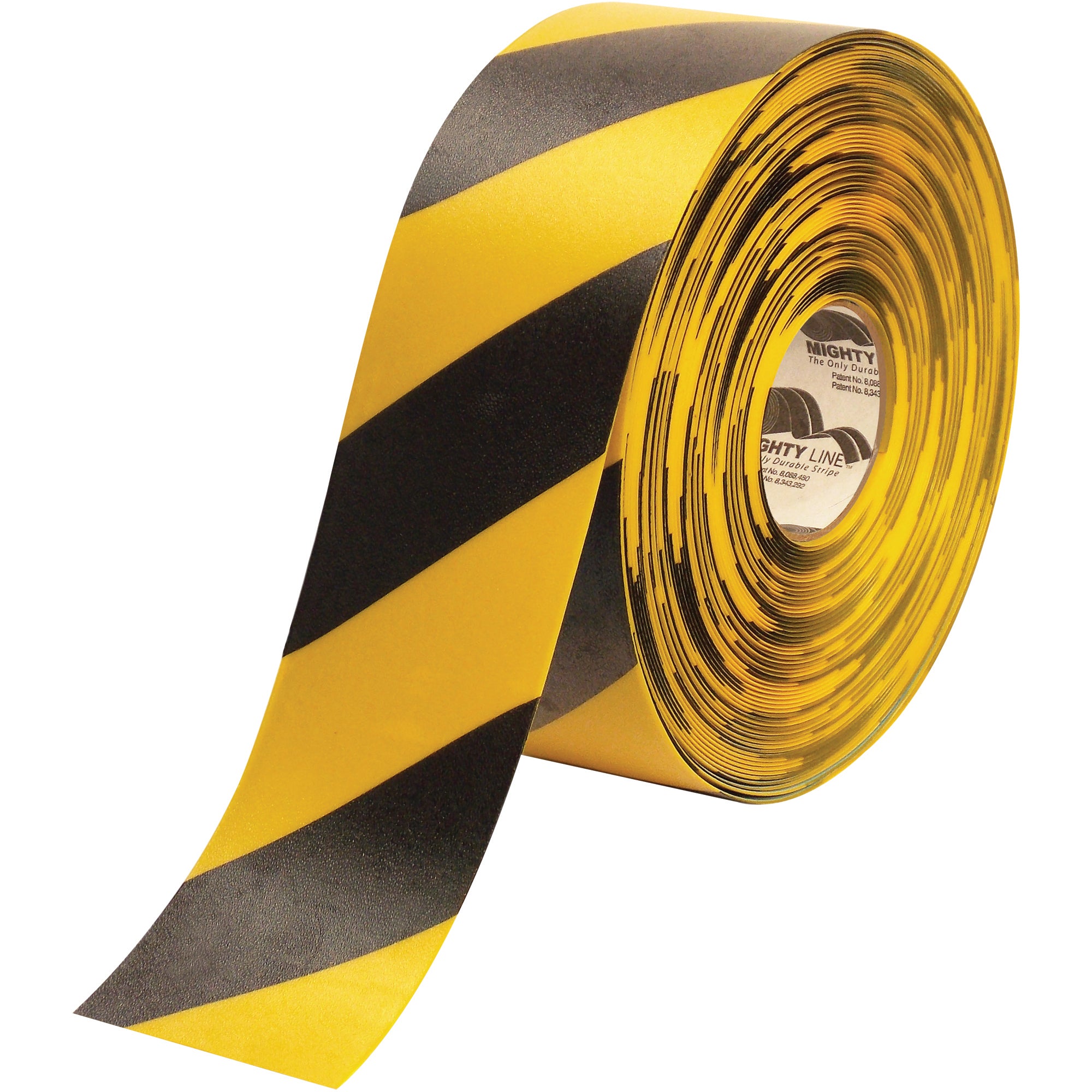 4" x 100' Yellow/Black Mighty Line Deluxe Safety Tape (T94100BY) Each