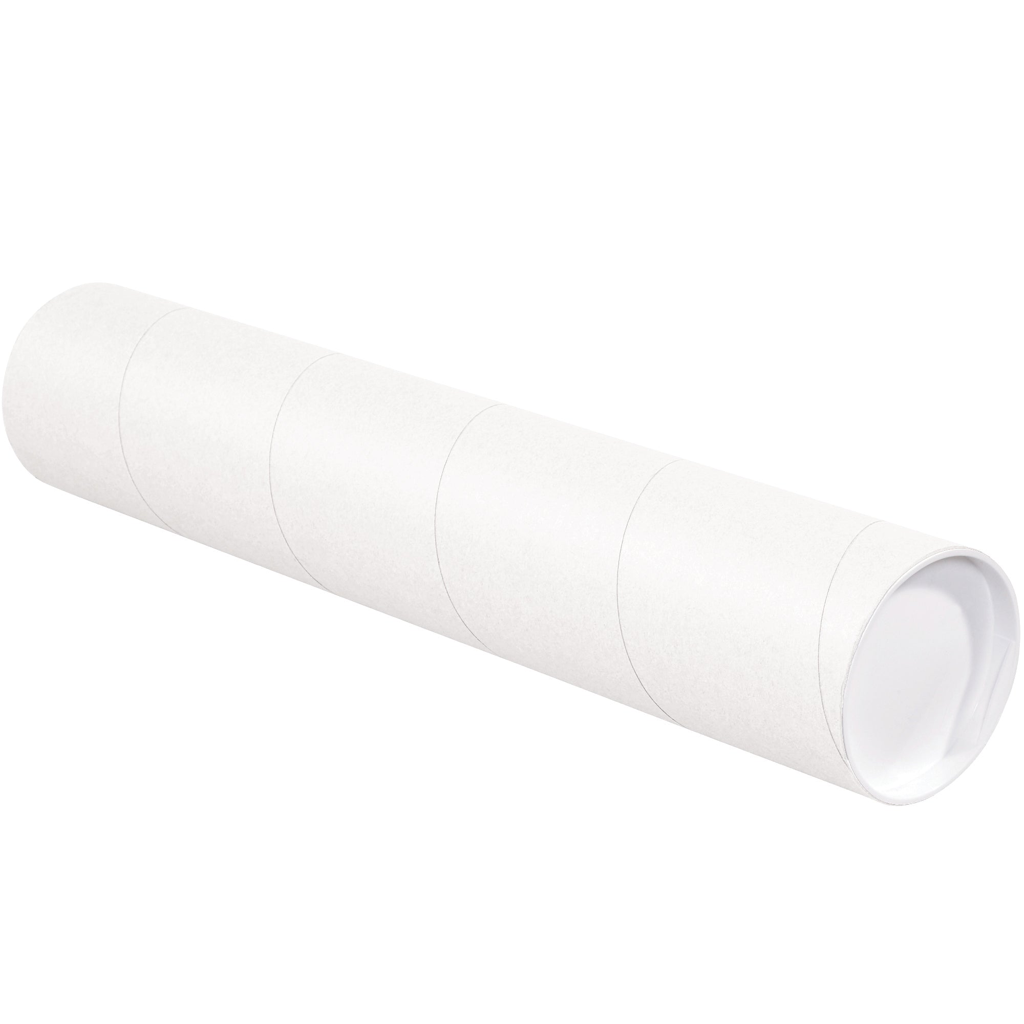 4 x 18" White Tubes with Caps (P4018W) Case Of 15
