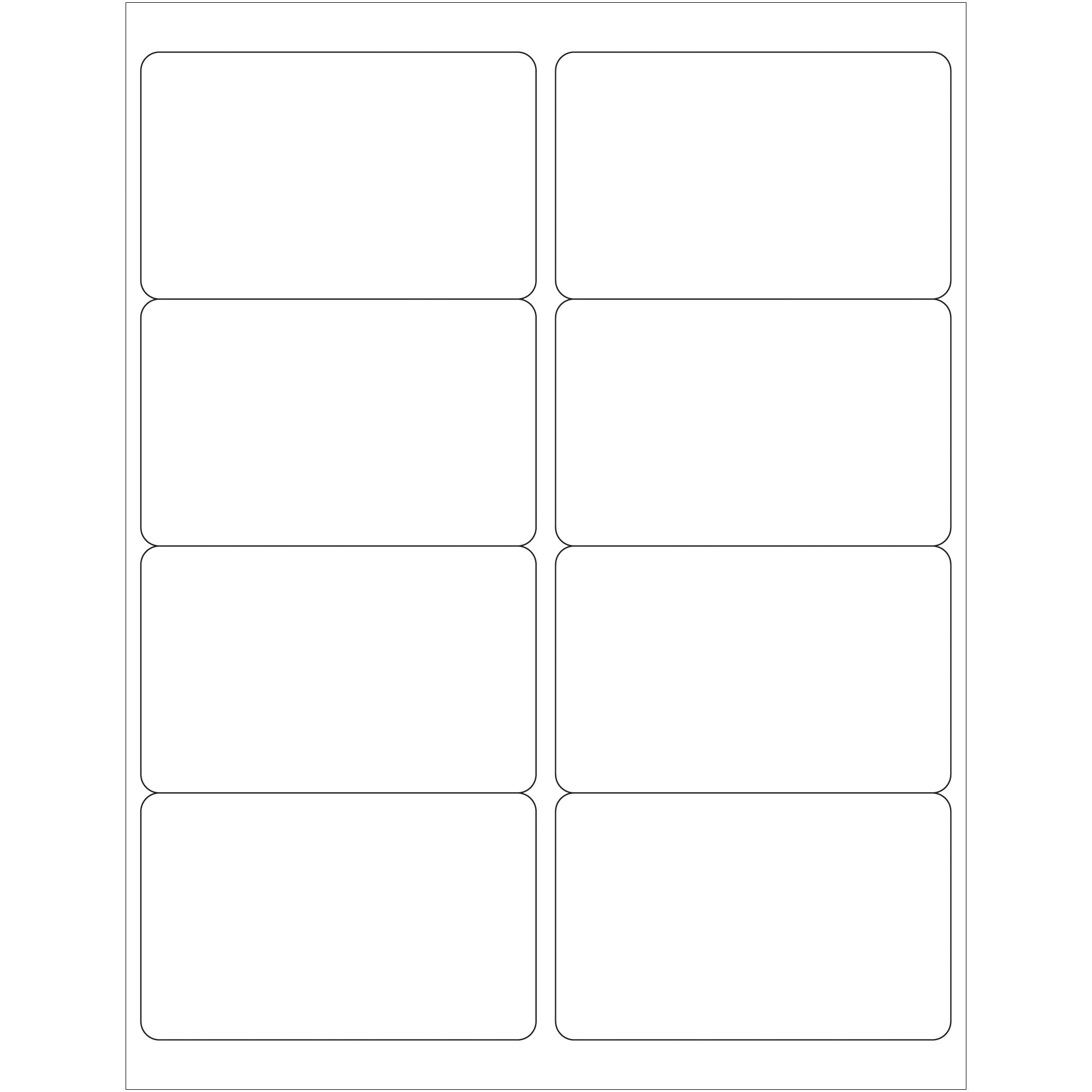 4 x 2 1/2" White Rectangle Laser Labels (LL125) Case Of 800
