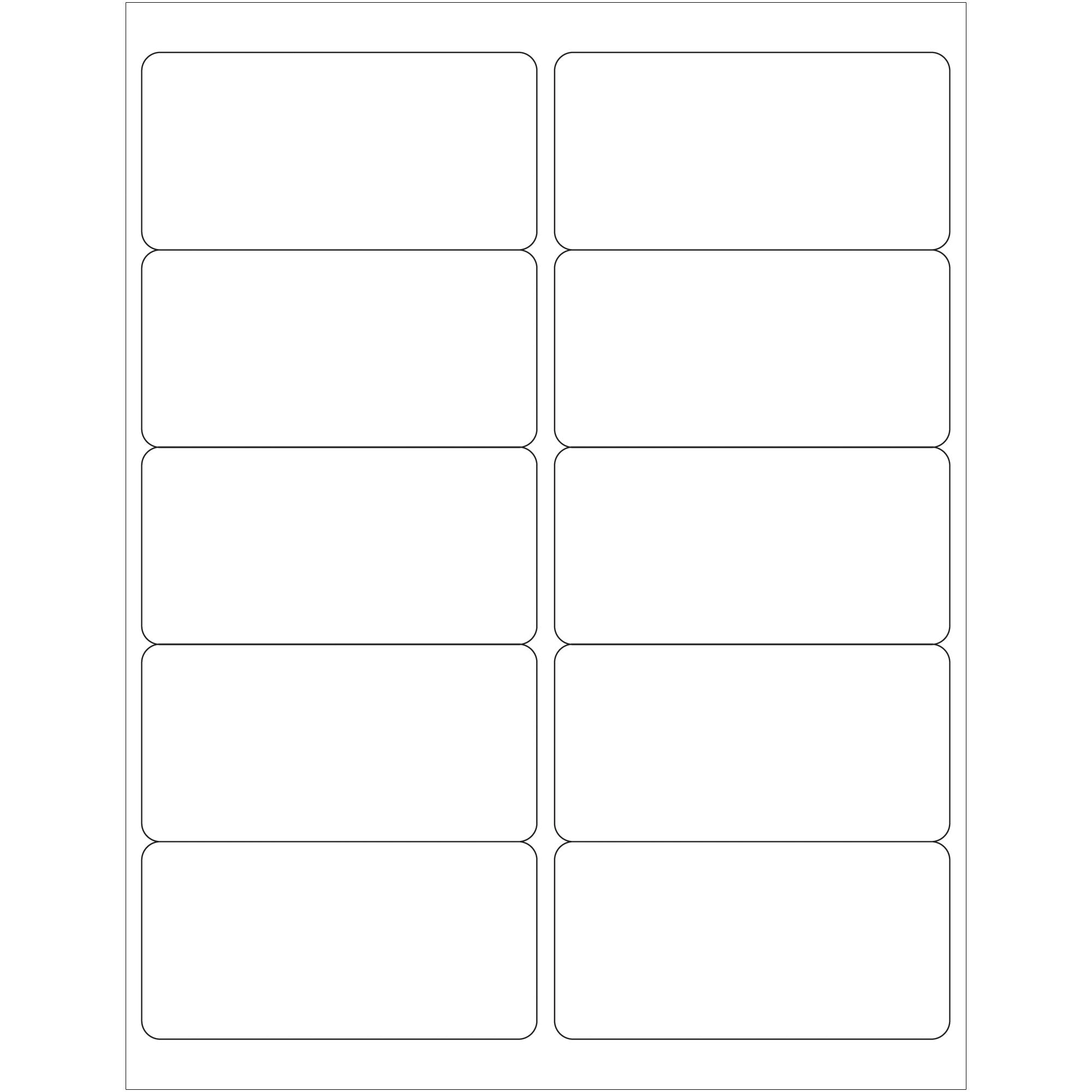 4 x 2" White Rectangle Laser Labels (LL124) Case Of 1000