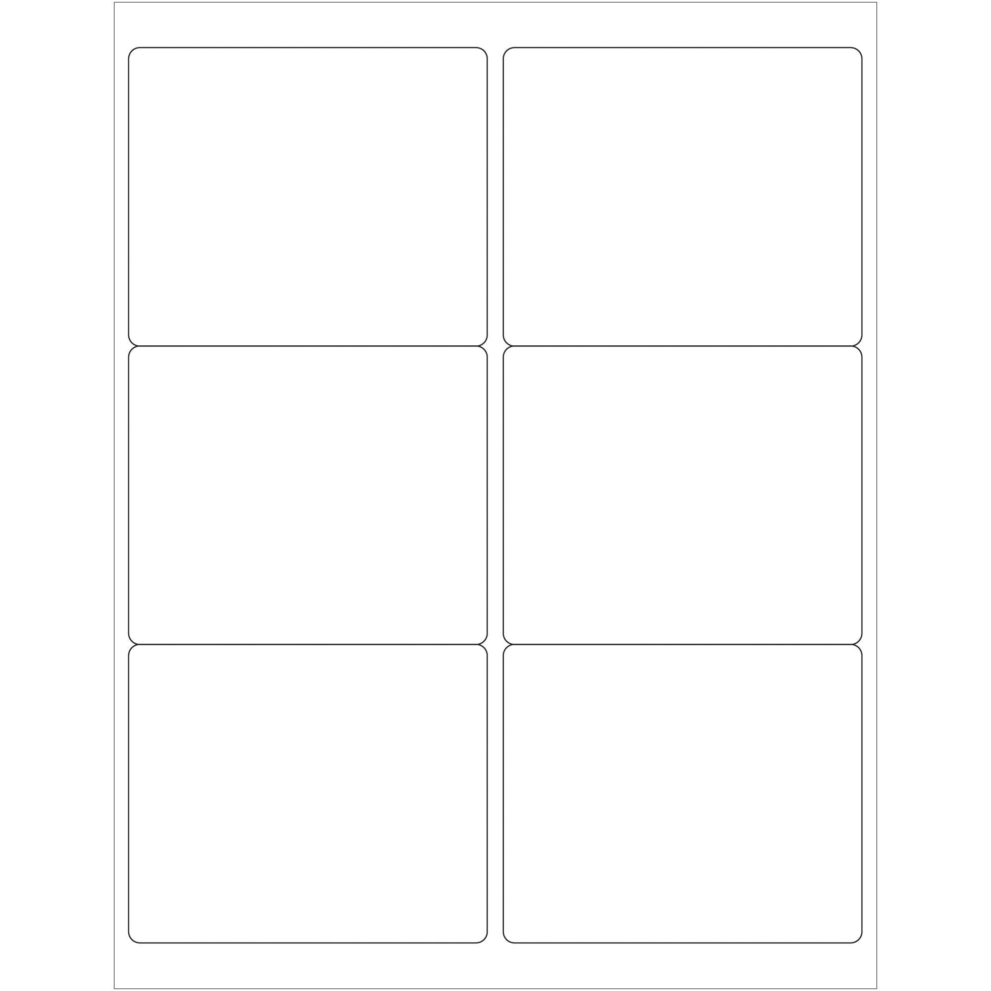 4 x 3 1/3" White Removable Rectangle Laser Labels (LL266) Case Of 600