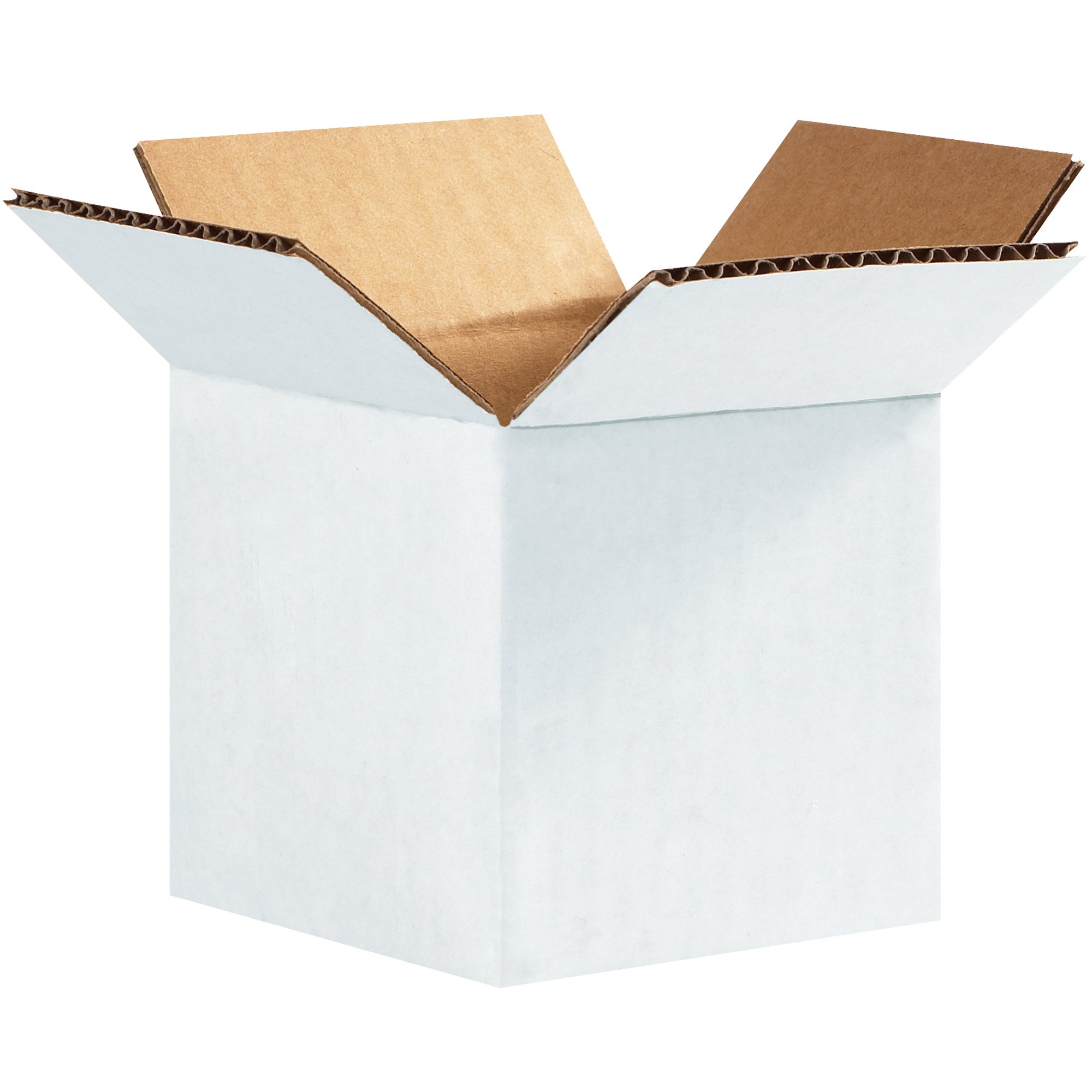 4 x 4 x 4" White Corrugated Boxes (444W) Bundle Of 25