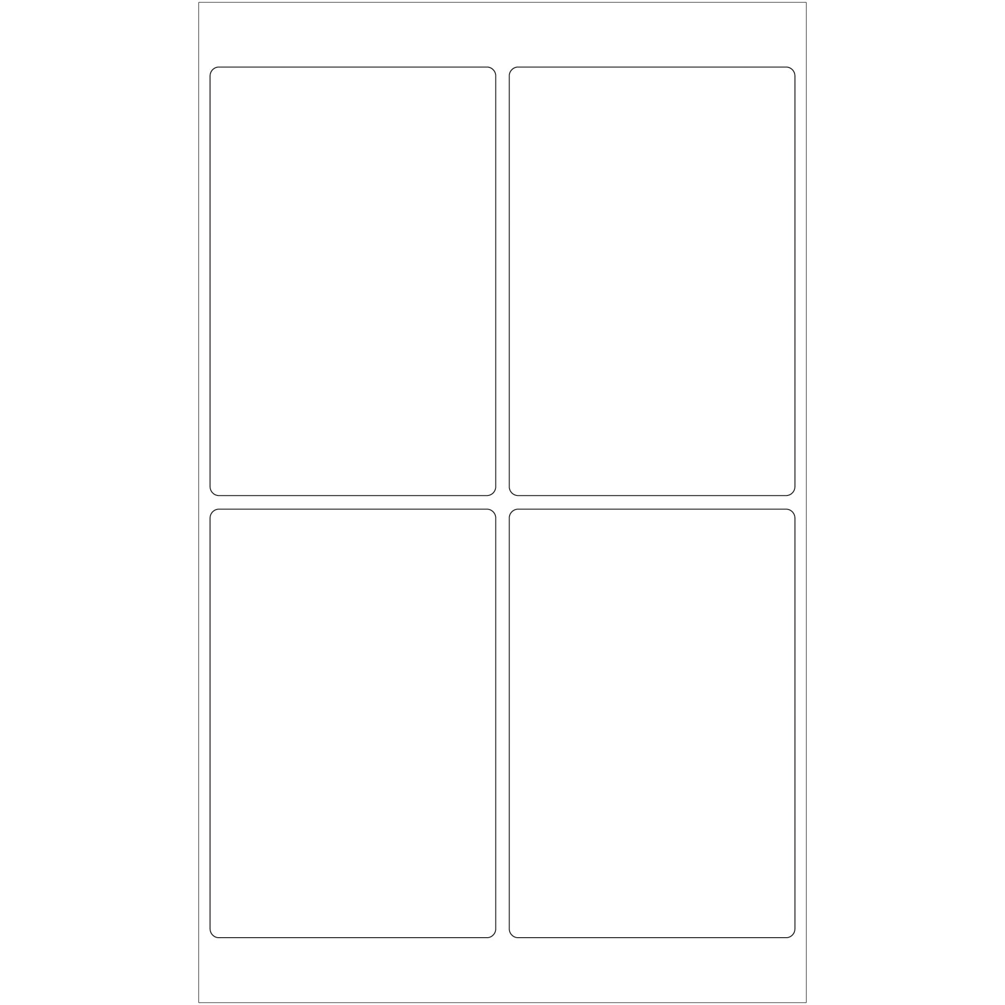 4 x 6" White Rectangle Laser Labels (LL130) Case Of 400
