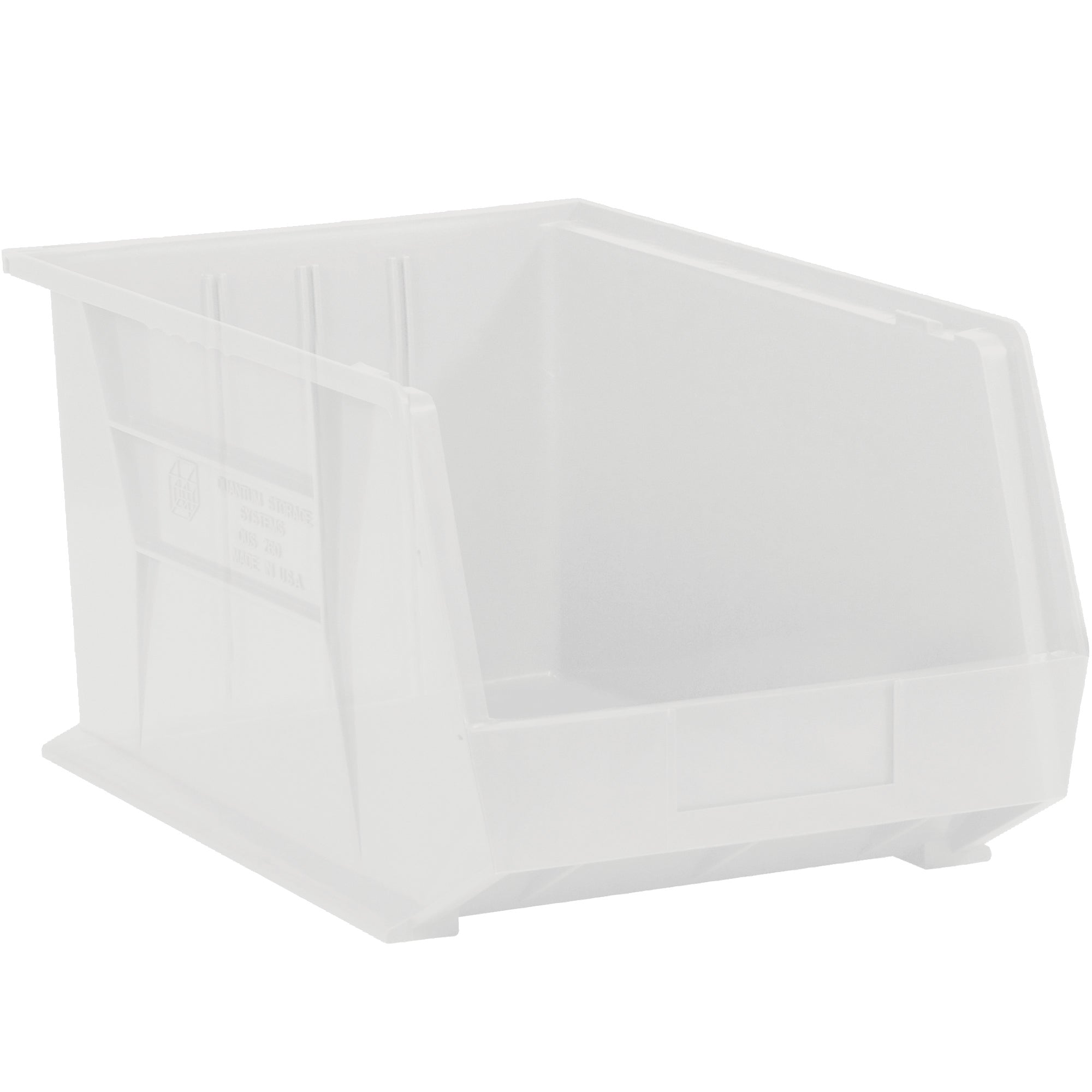 5 3/8 x 4 1/8 x 3" Clear Plastic Stack & Hang Bin Boxes (BINP0543CL) Case Of 24