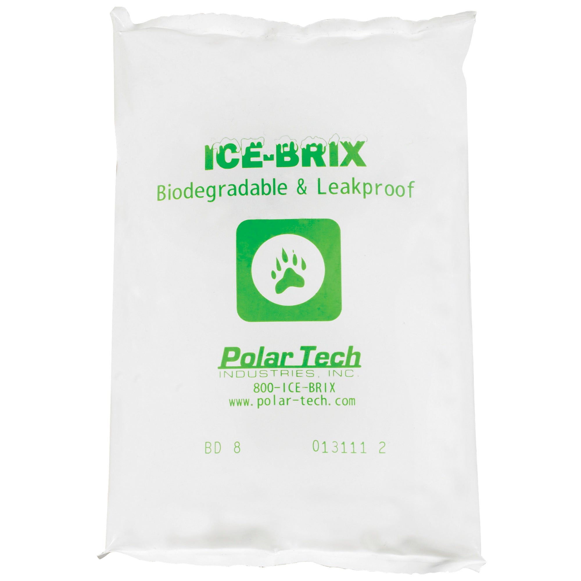 6 1/4 x 4 x 3/4" - 8 oz. Ice-Brix Biodegradable Packs (IBB8) Case Of 72