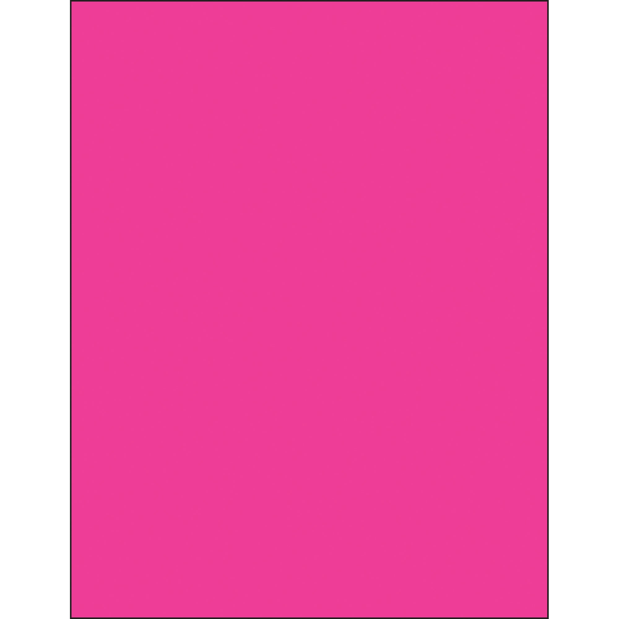 8 1/2 x 11" Fluorescent Pink Removable Rectangle Laser Labels (LL420PK) Case Of 100