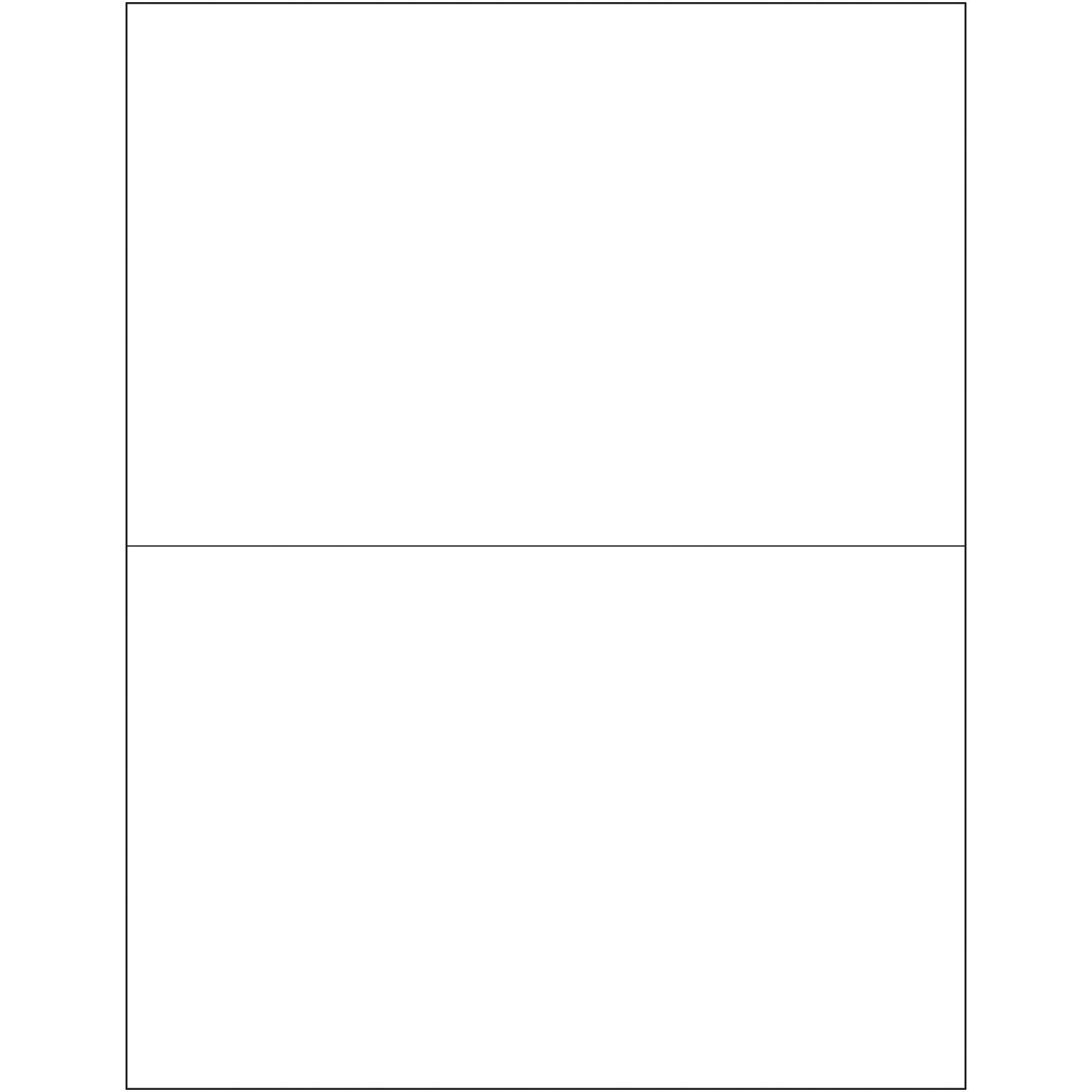 8 1/2 x 5 1/2" Glossy White Rectangle Laser Labels (LL205) Case Of 200