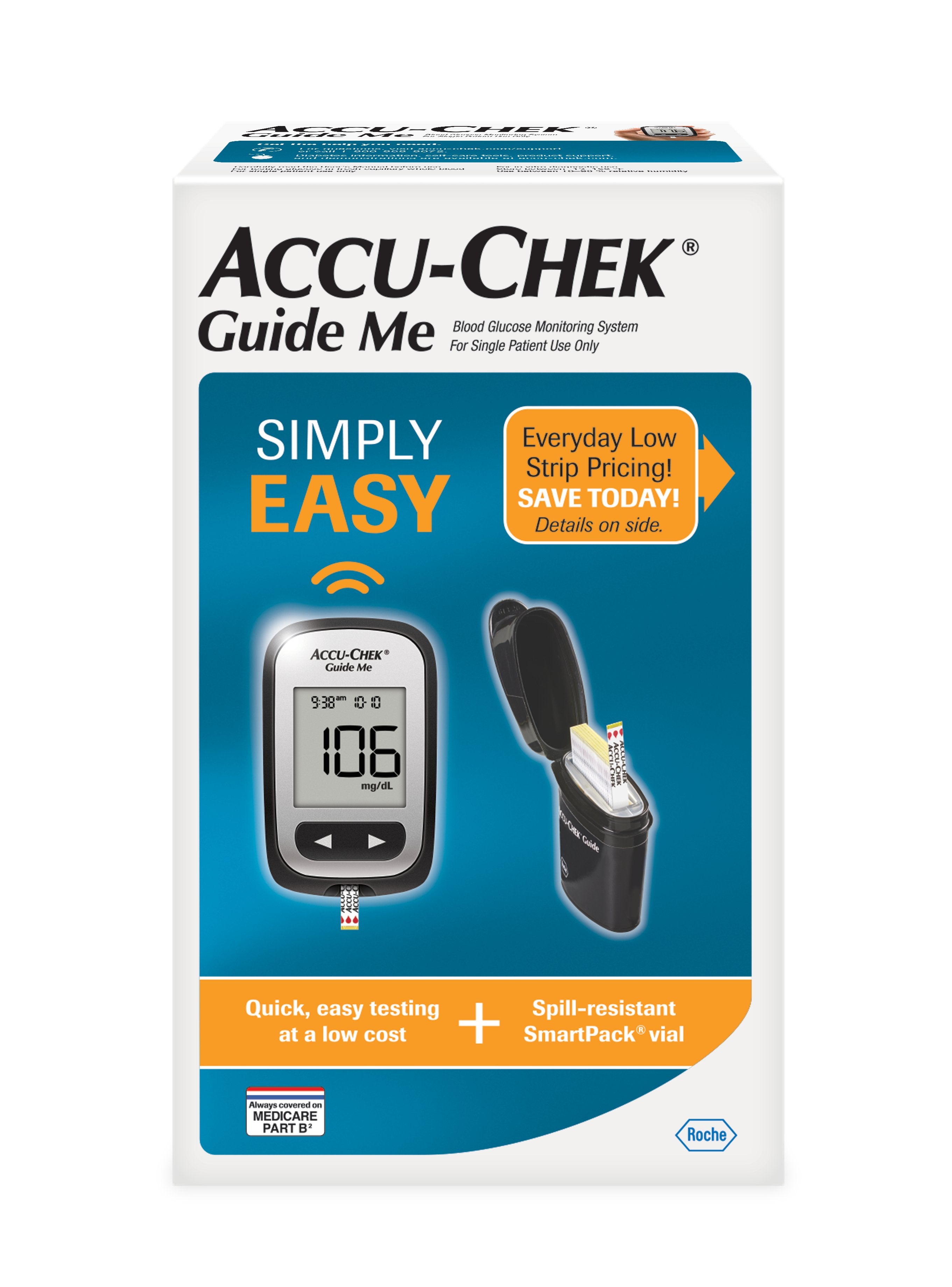 Accu-Chek Blood Glucose Meter 5 Second Results No Coding Required (1148718_CS) 10/CS