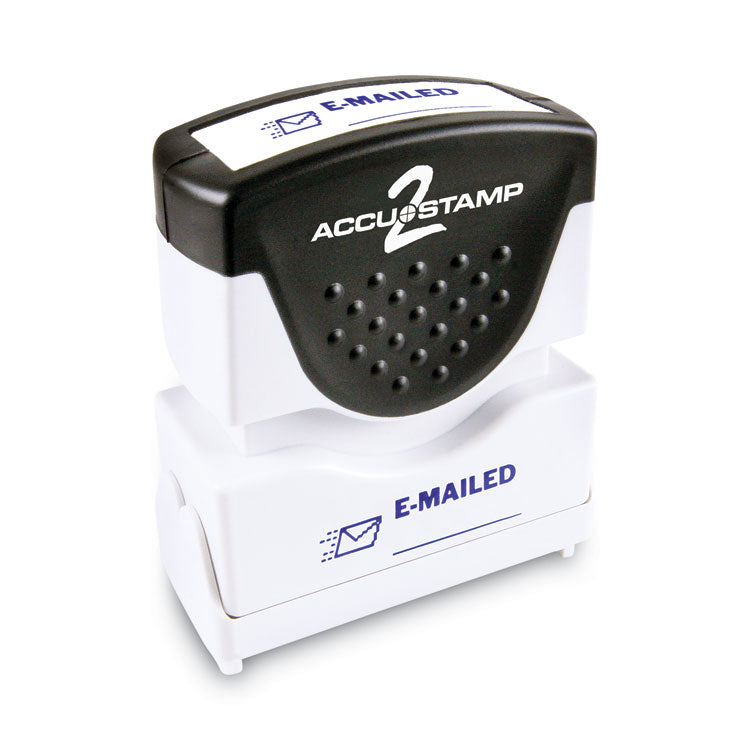 ACCUSTAMP2 Pre-Inked Shutter Stamp, Blue, EMAILED, 1.63 x 0.5 (COS035577) Each