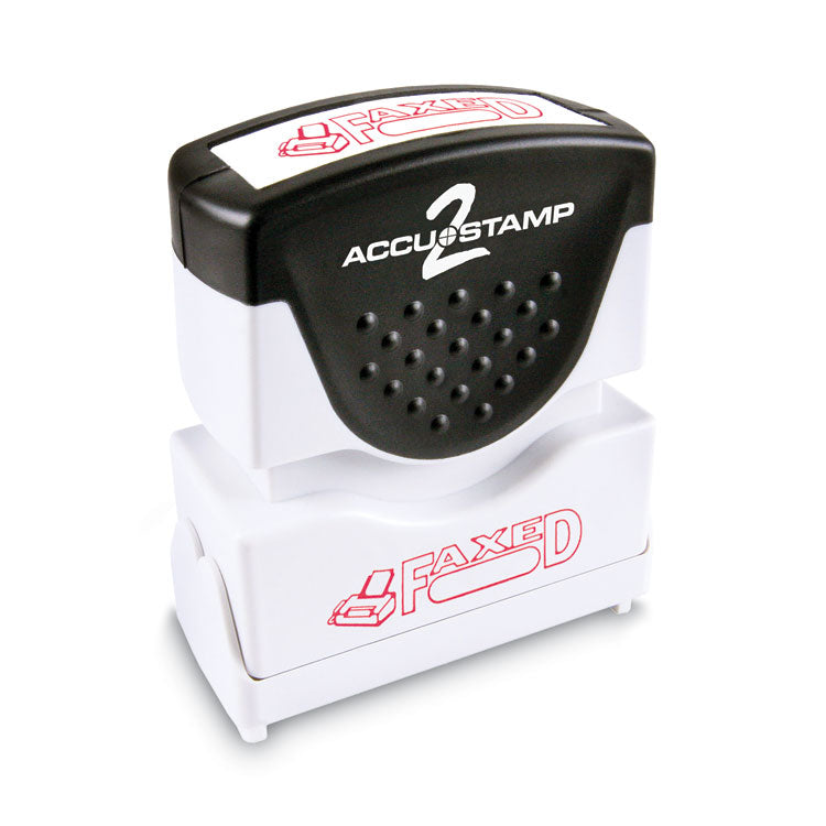 ACCUSTAMP2 Pre-Inked Shutter Stamp, Red, FAXED, 1.63 x 0.5 (COS035583) Each