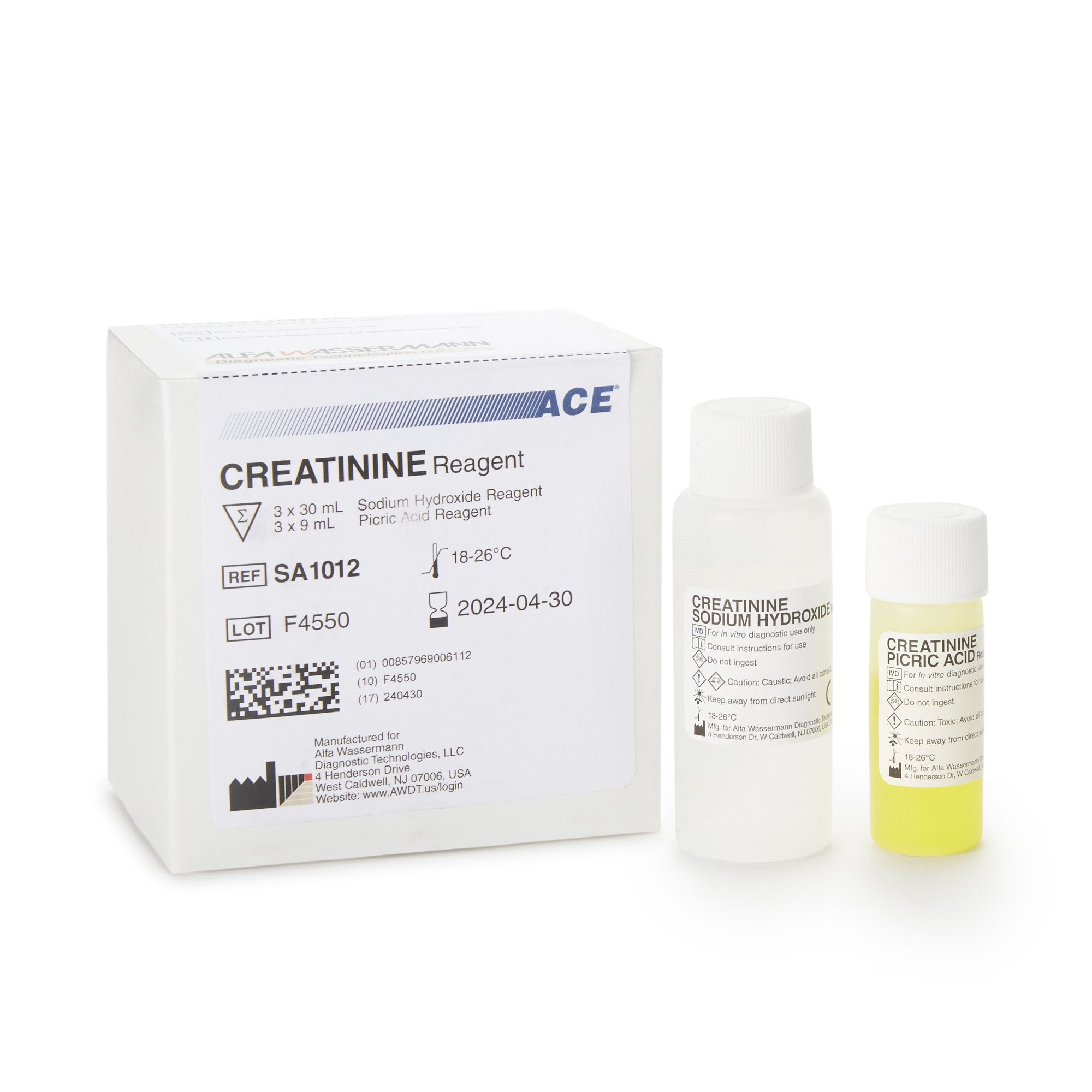 ACE General Chemistry Reagent Creatinine For ACE and ACE Alera Analyzers 560 Tests (293597_KT) 1/KT