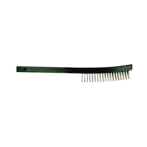 Advance Brush Curved Handle Scratch Brushes, 13 3/4", 3X19 Rows, SS Wire, Plastic Handle (410-85014) Each