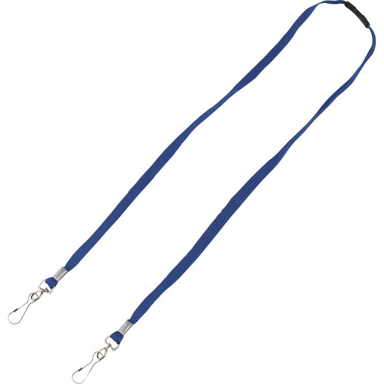 Advantus Face Mask Lanyard, 10/Pack, 30" Length, Blue (AVT76114) Pack of 10