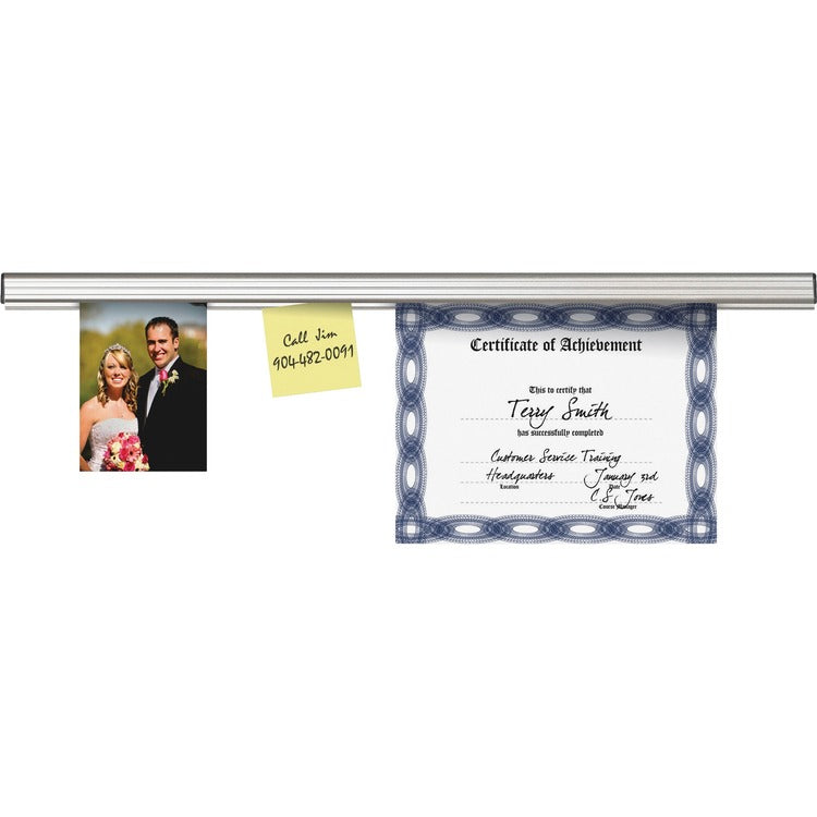 Advantus Grip-A-Strip Display Rail, 96 x 1 1/2, Aluminum Finish (AVT2015) Each