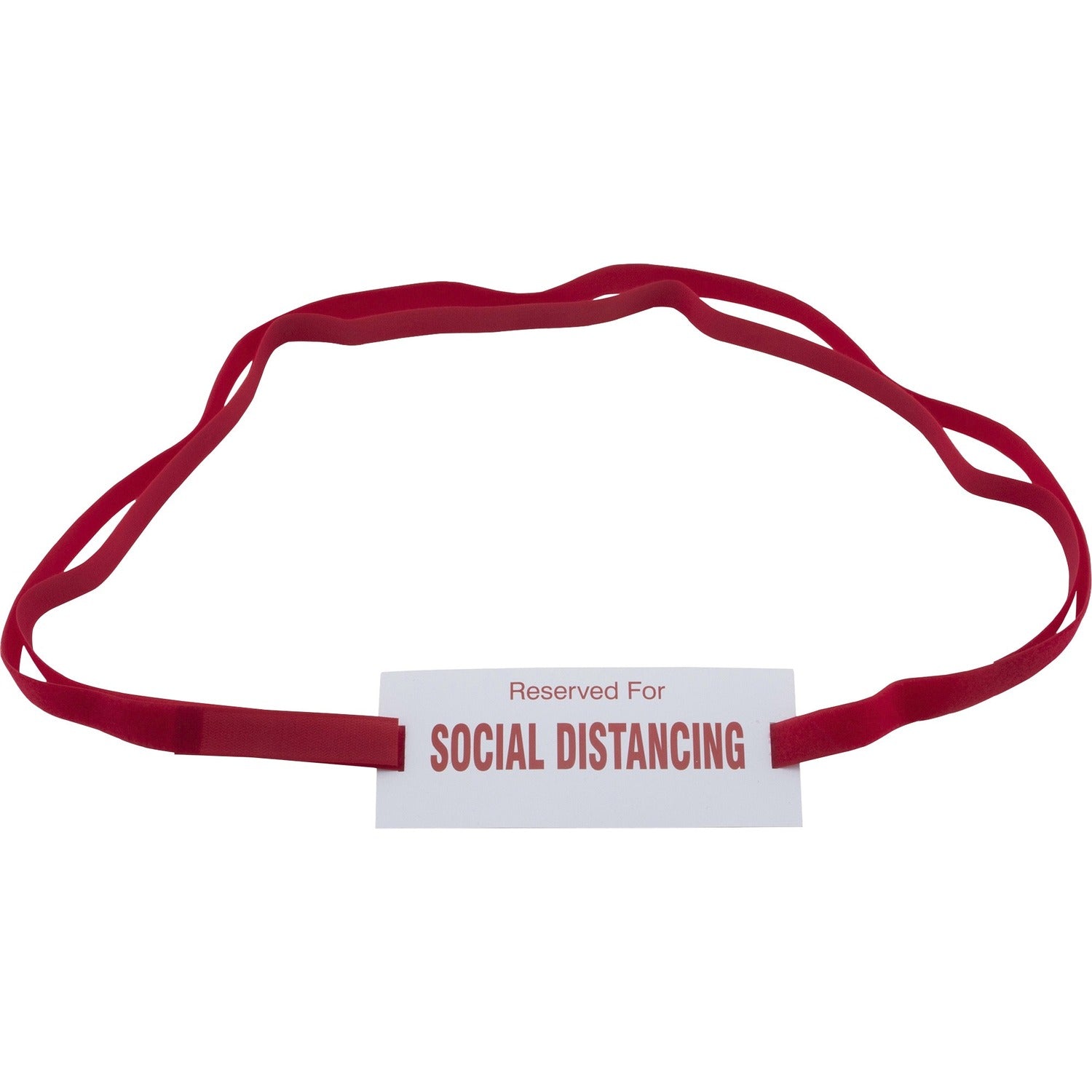 Advantus Social Distancing Chair Strap Sign - 10 / Box - Reserved for Social Distancing Print/Message - Laminated, Adjustable - Multicolor (AVT98057) Box of 10