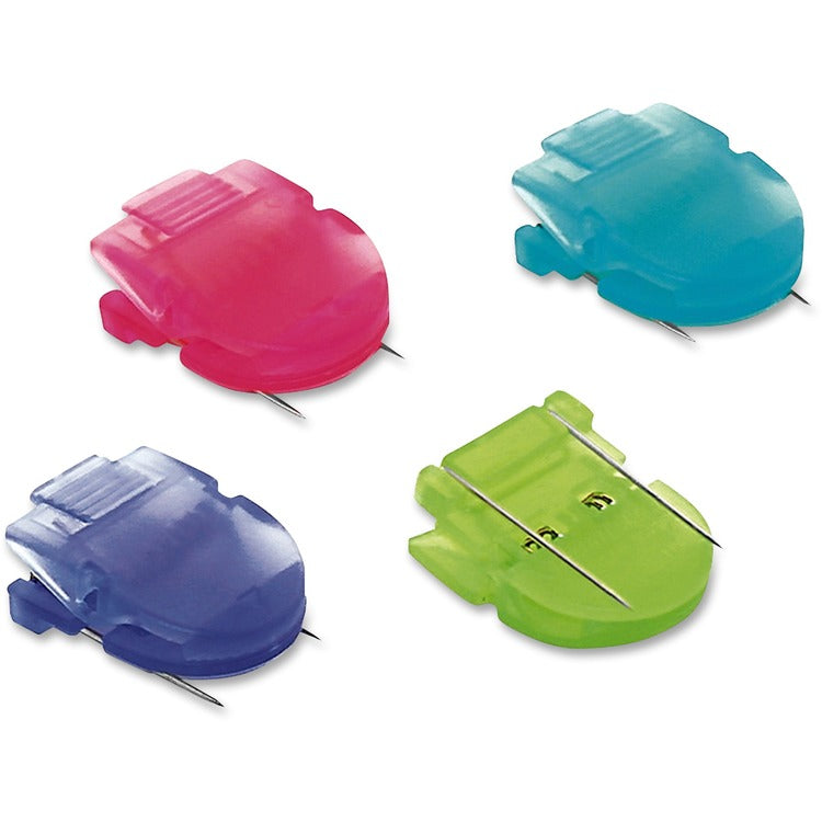Advantus Wall Clips for Fabric Panels, 60 Sheets, Assorted Cool Colors, 10/Box (AVT75341) Pack of 10