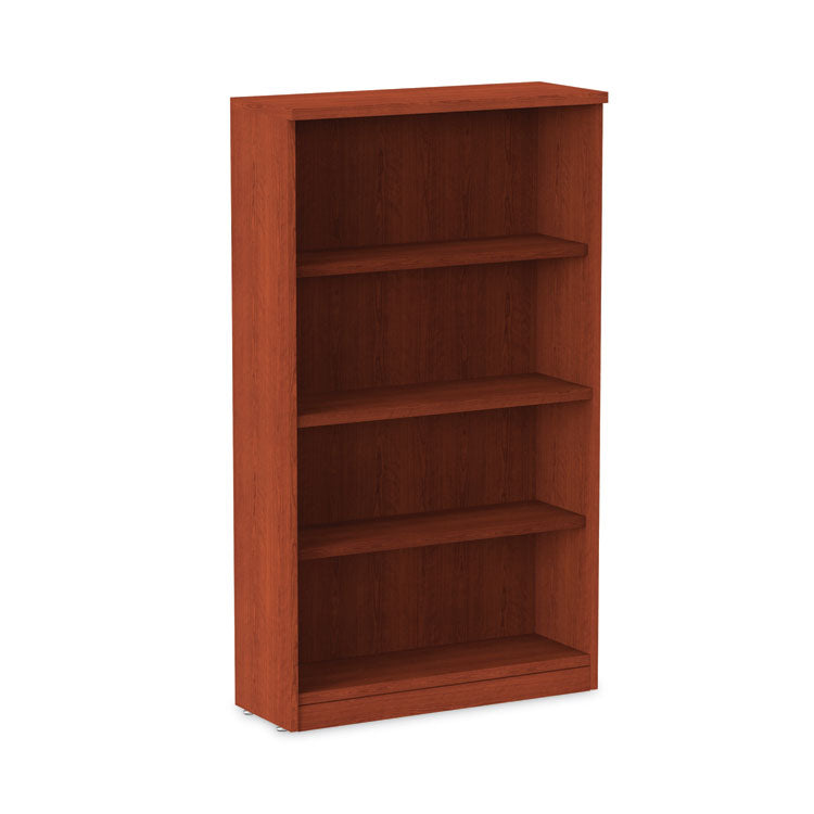 Alera Alera Valencia Series Bookcase, Four-Shelf, 31.75w x 14d x 54.88h, Medium Cherry (ALEVA635632MC) Each