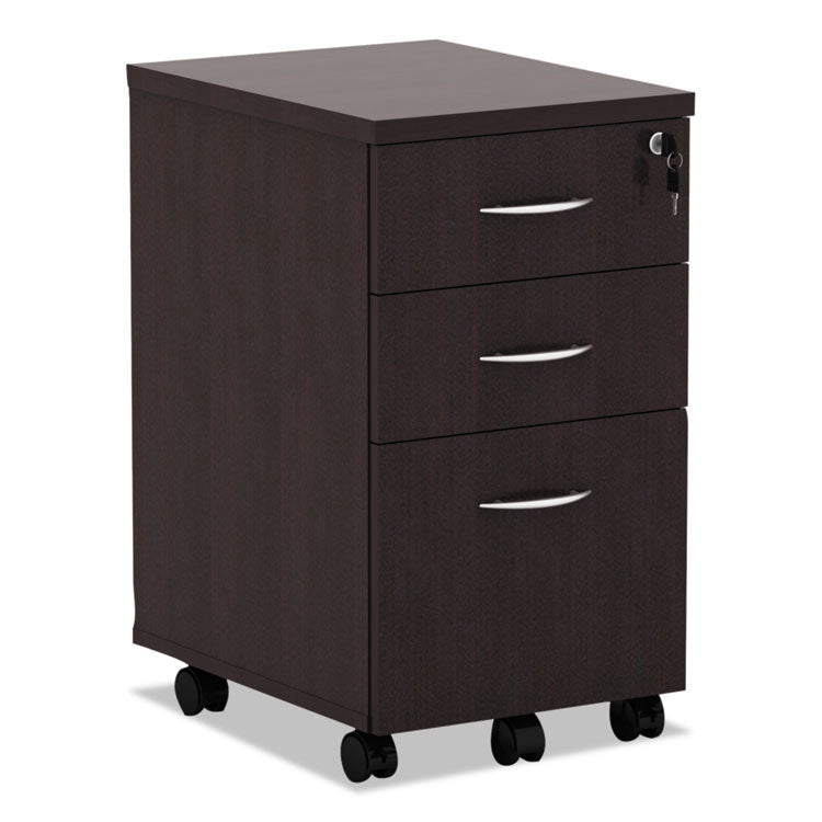 Alera Alera Valencia Series Mobile Pedestal File, Left/Right, 3-Drawer: Box/Box/File, Legal/Letter, Espresso, 15.88 x 20.5 x 28.38 (ALEVA572816ES) Each