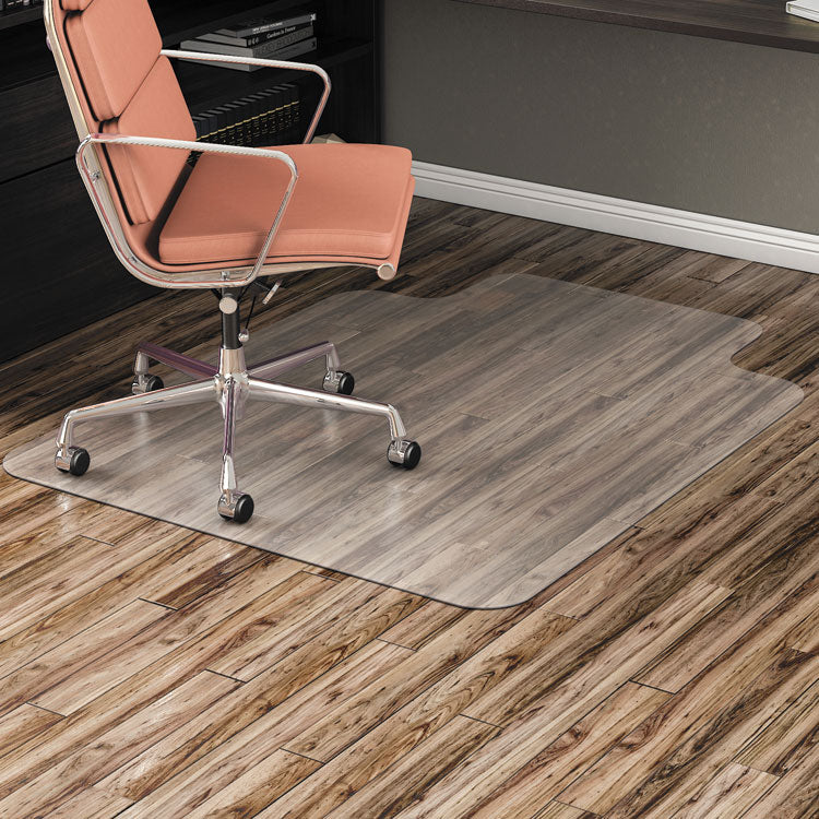 Alera All Day Use Non-Studded Chair Mat for Hard Floors, 45 x 53, Wide Lipped, Clear (ALEMAT4553HFL) Each
