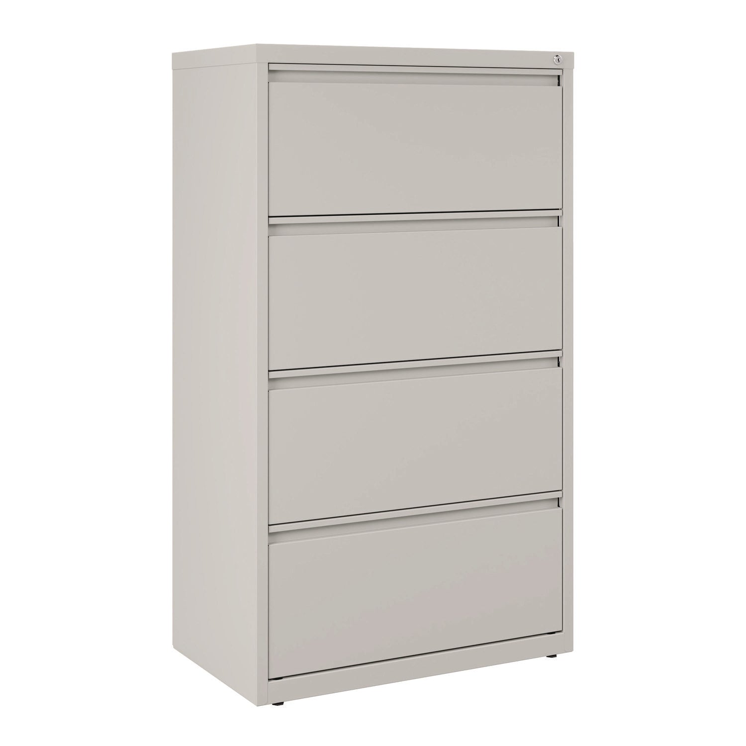 Alera Lateral File, 4 Legal/Letter-Size File Drawers, Light Gray, 30" x 18.62" x 52.5" (ALEHLF3054LG) Each